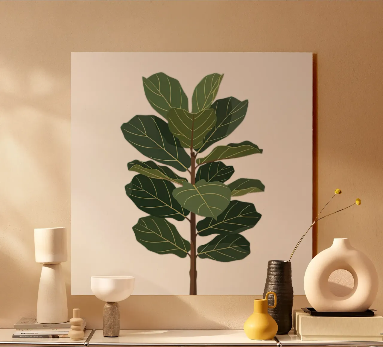 Ficus lyre plexiglas de Minimalist vector art