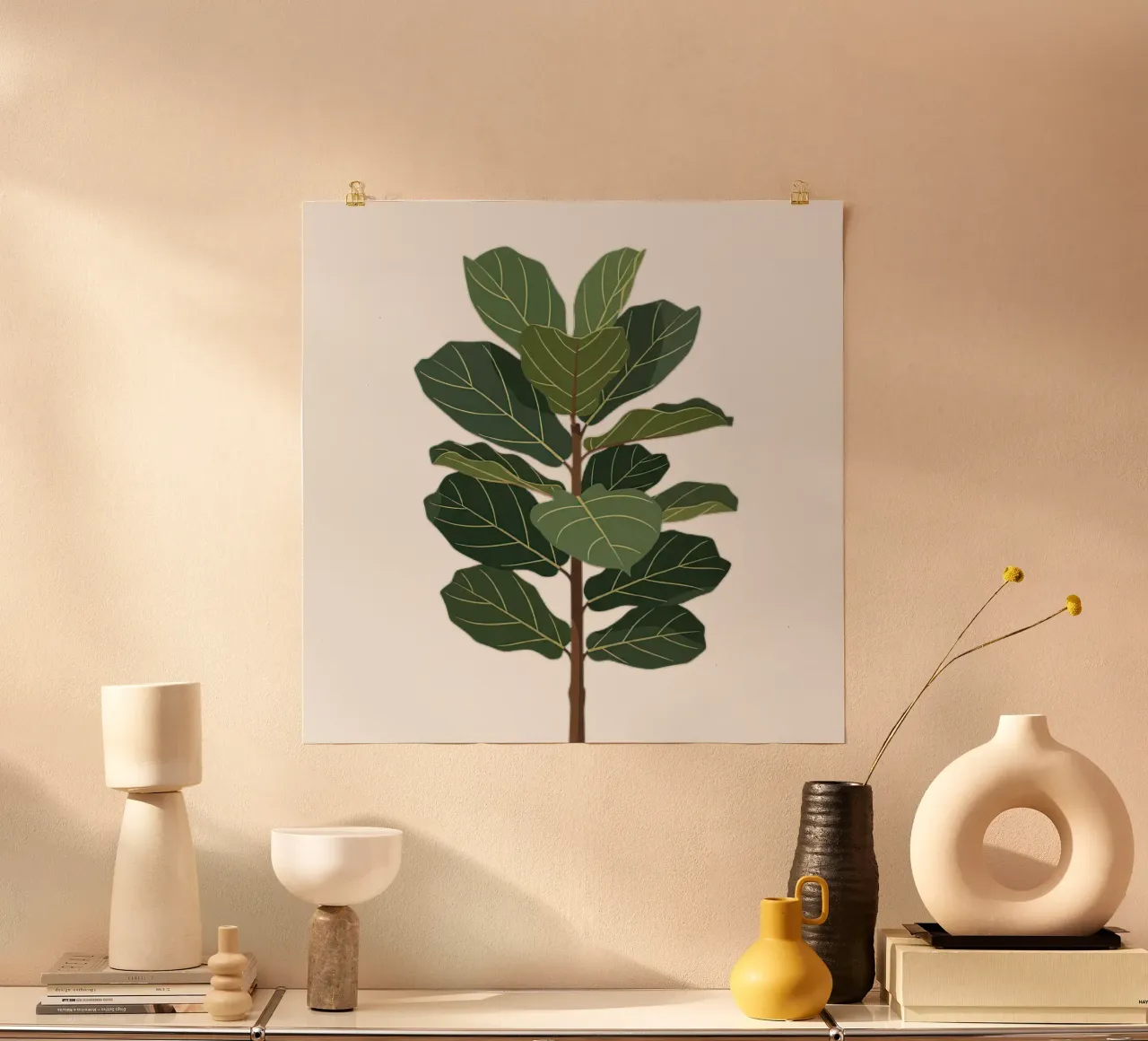 Fiddle Leaf Fig Tree poster van Minimalist vector art