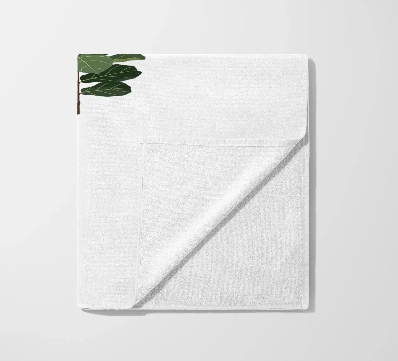 Geigenblattfeige Strandtuch von Minimalist vector art