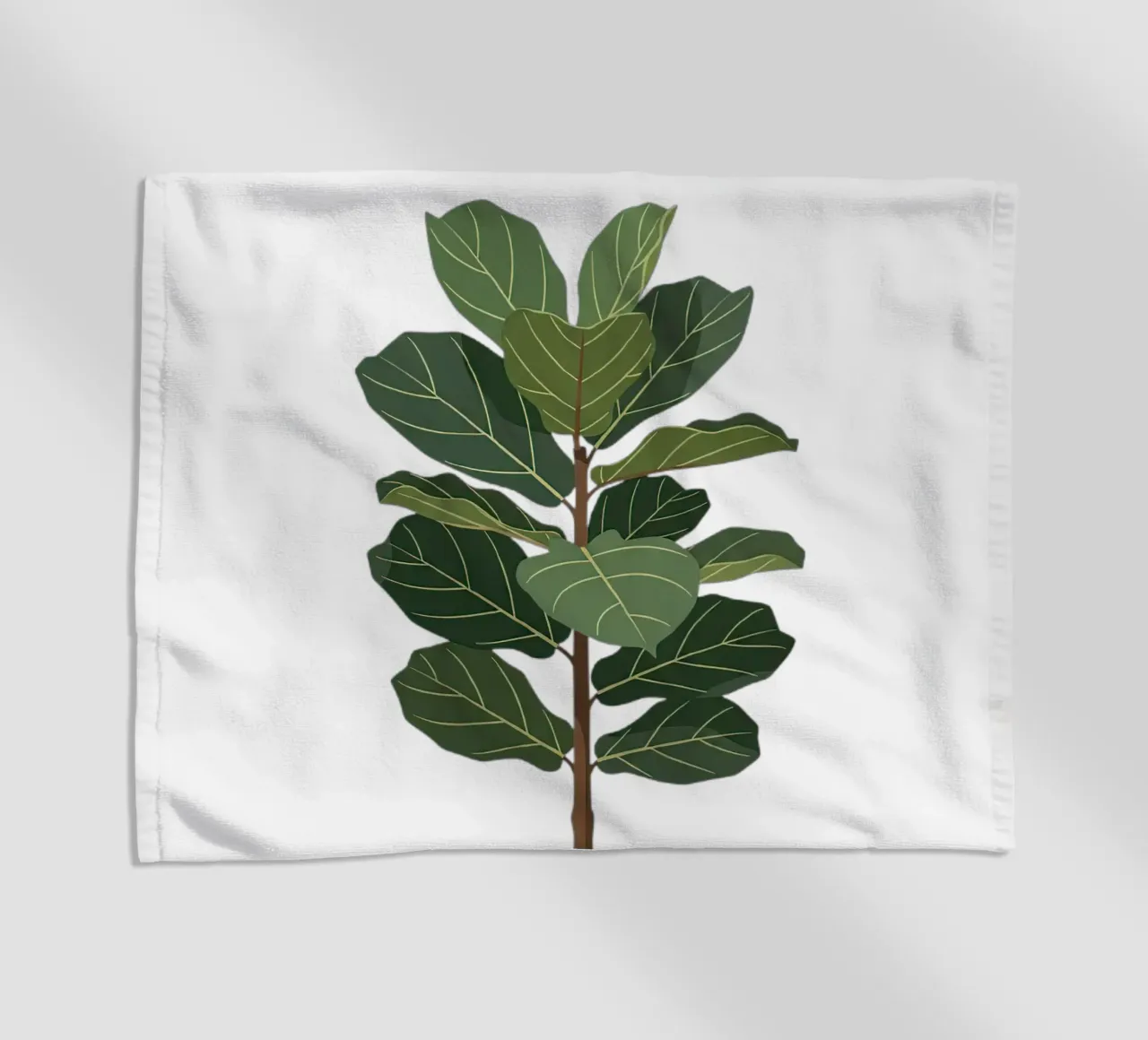 Albero di fico foglia di violino telo mare da Minimalist vector art