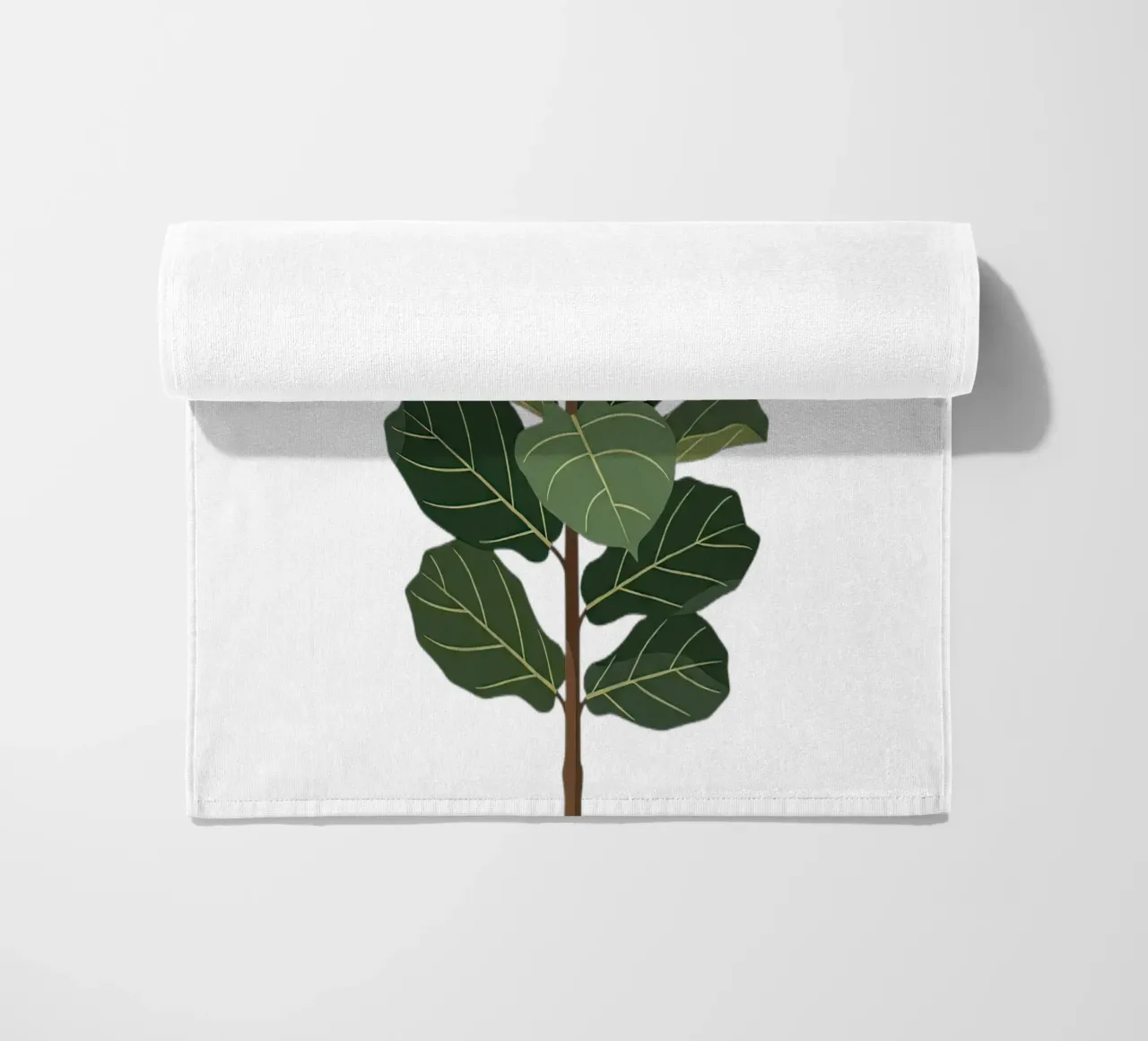 Geigenblattfeige Strandtuch von Minimalist vector art