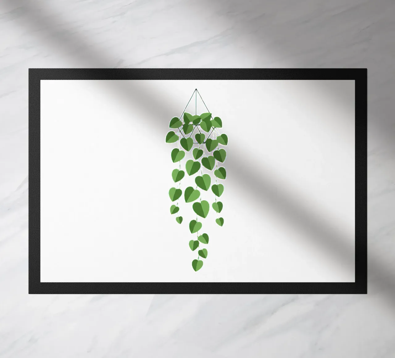 Pothos Trailing Vine doormat by Minimalist vector art