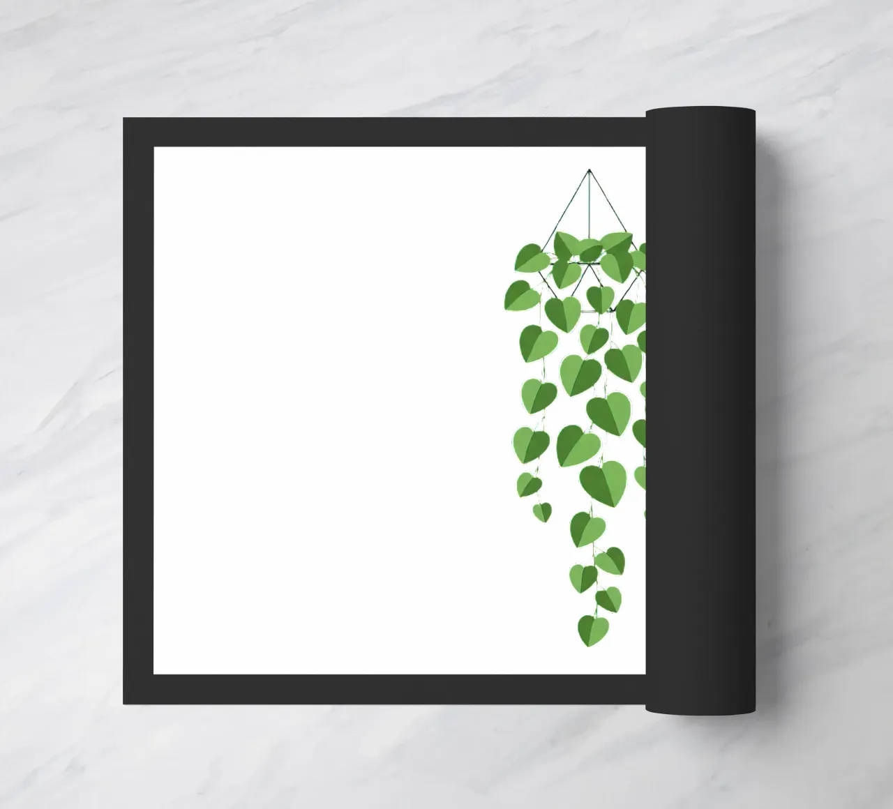 Pothos Trailing Vine doormat by Minimalist vector art