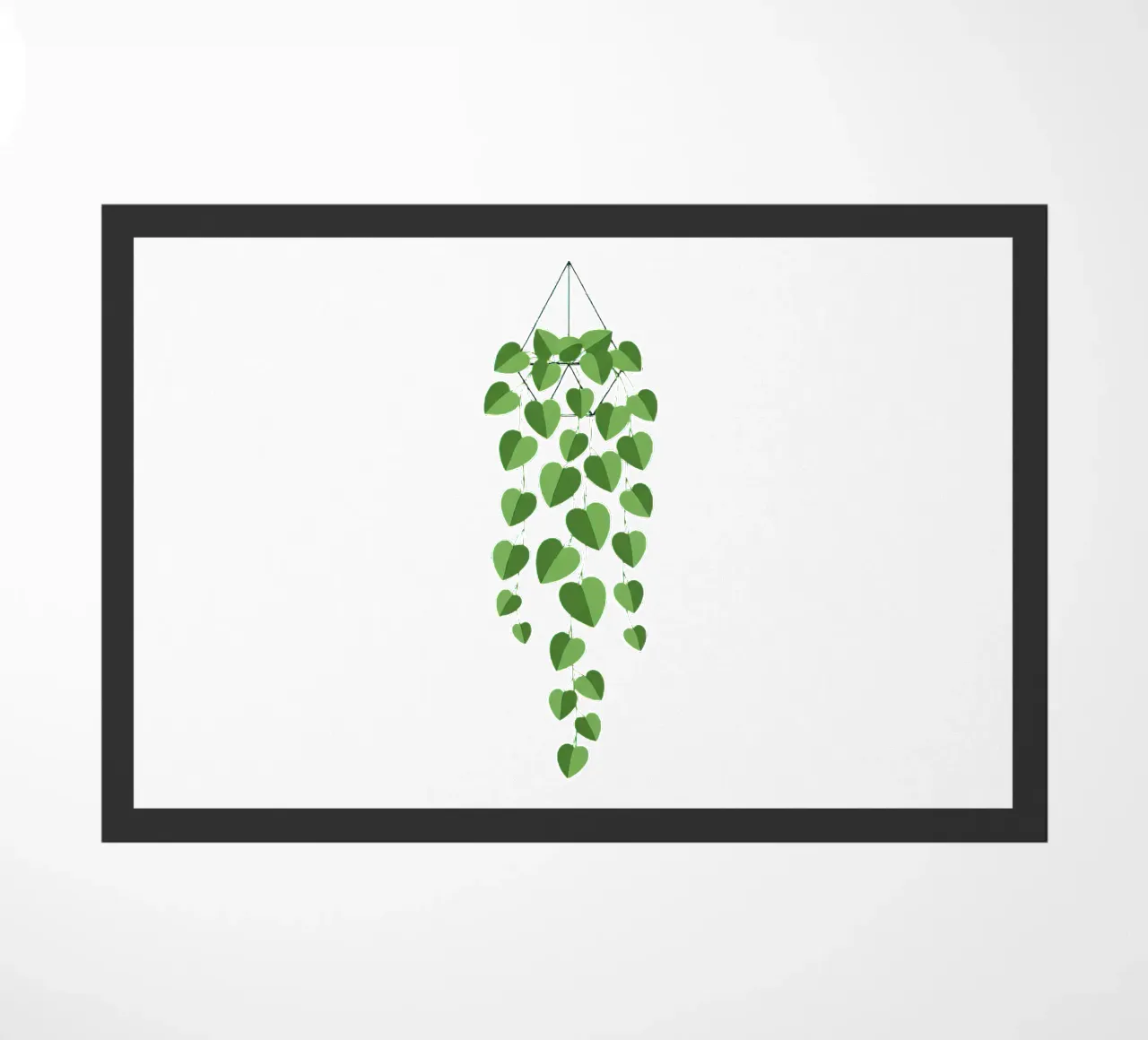 Pothos Trailing Vine doormat by Minimalist vector art