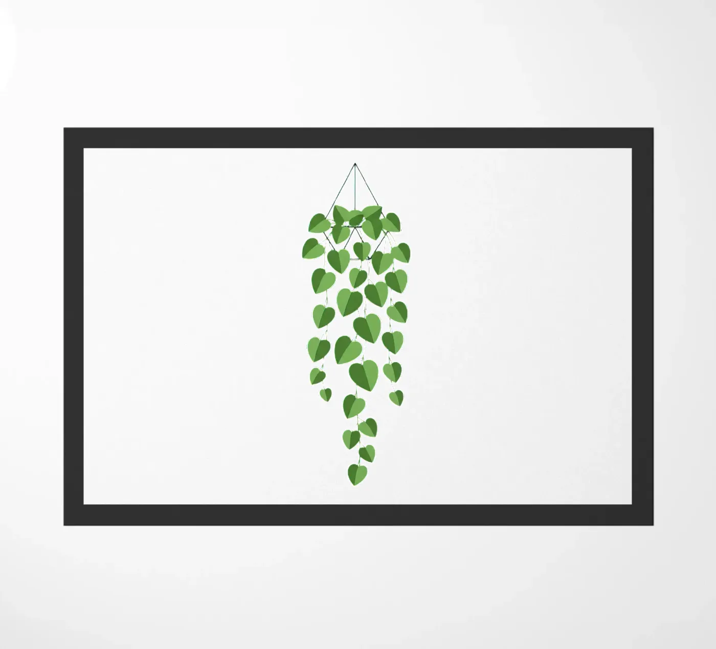 Pothos-Hängepflanze Fußmatte von Minimalist vector art