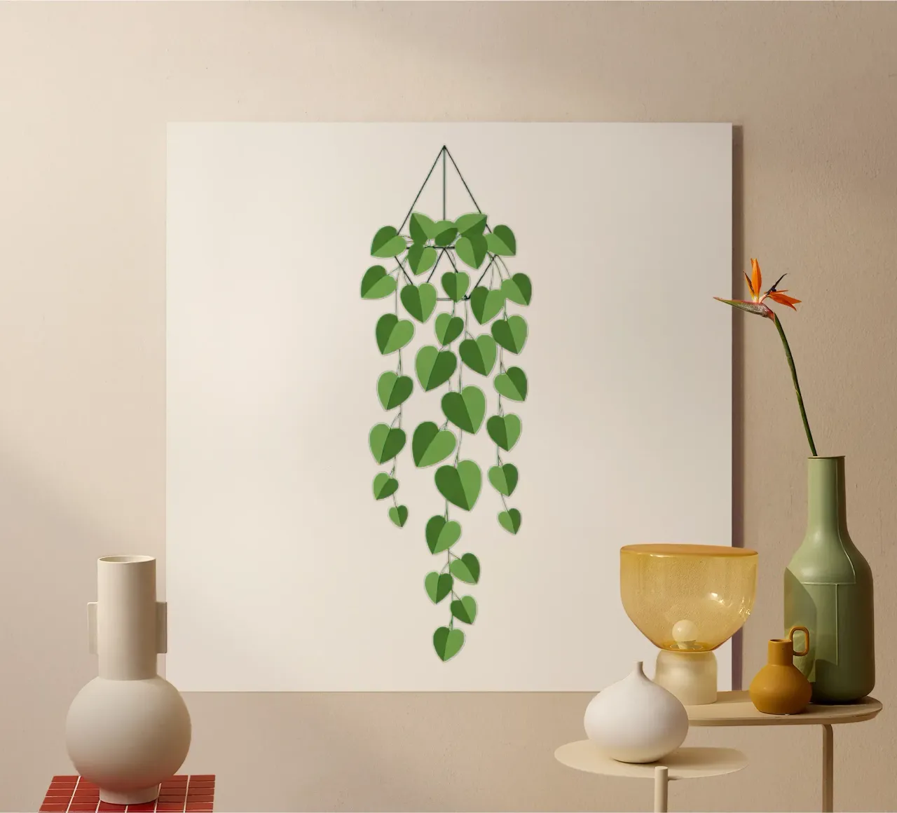 Pothos Trailing Vine Acryl-Glas von Minimalist vector art