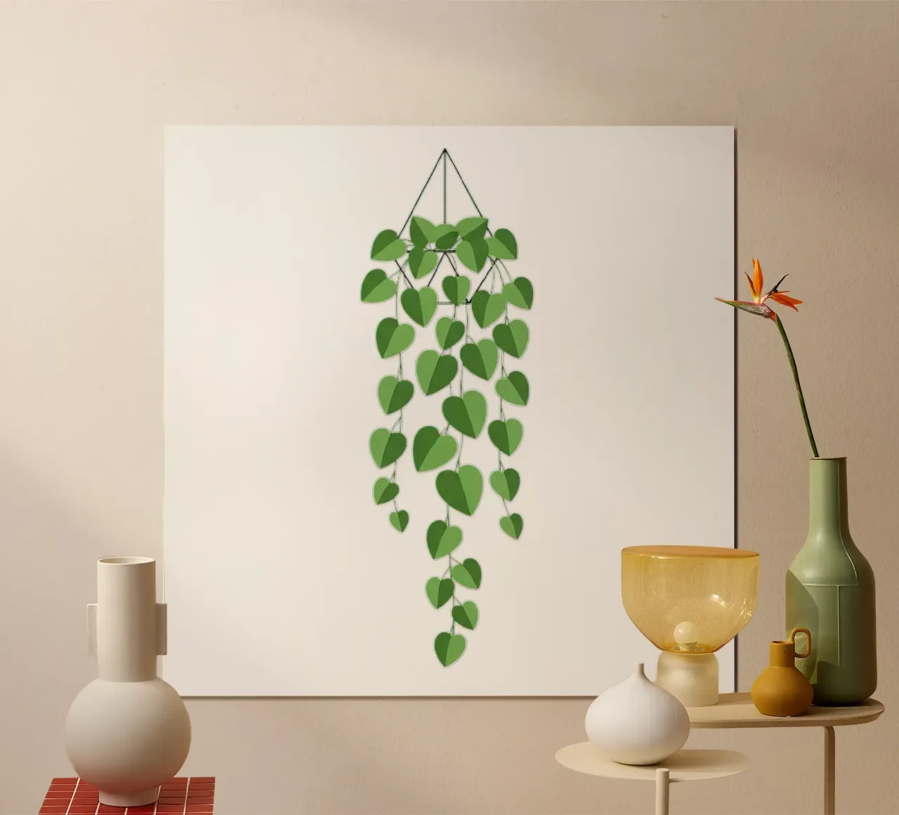 Pothos Trailing Vine poster by Minimalist vector art