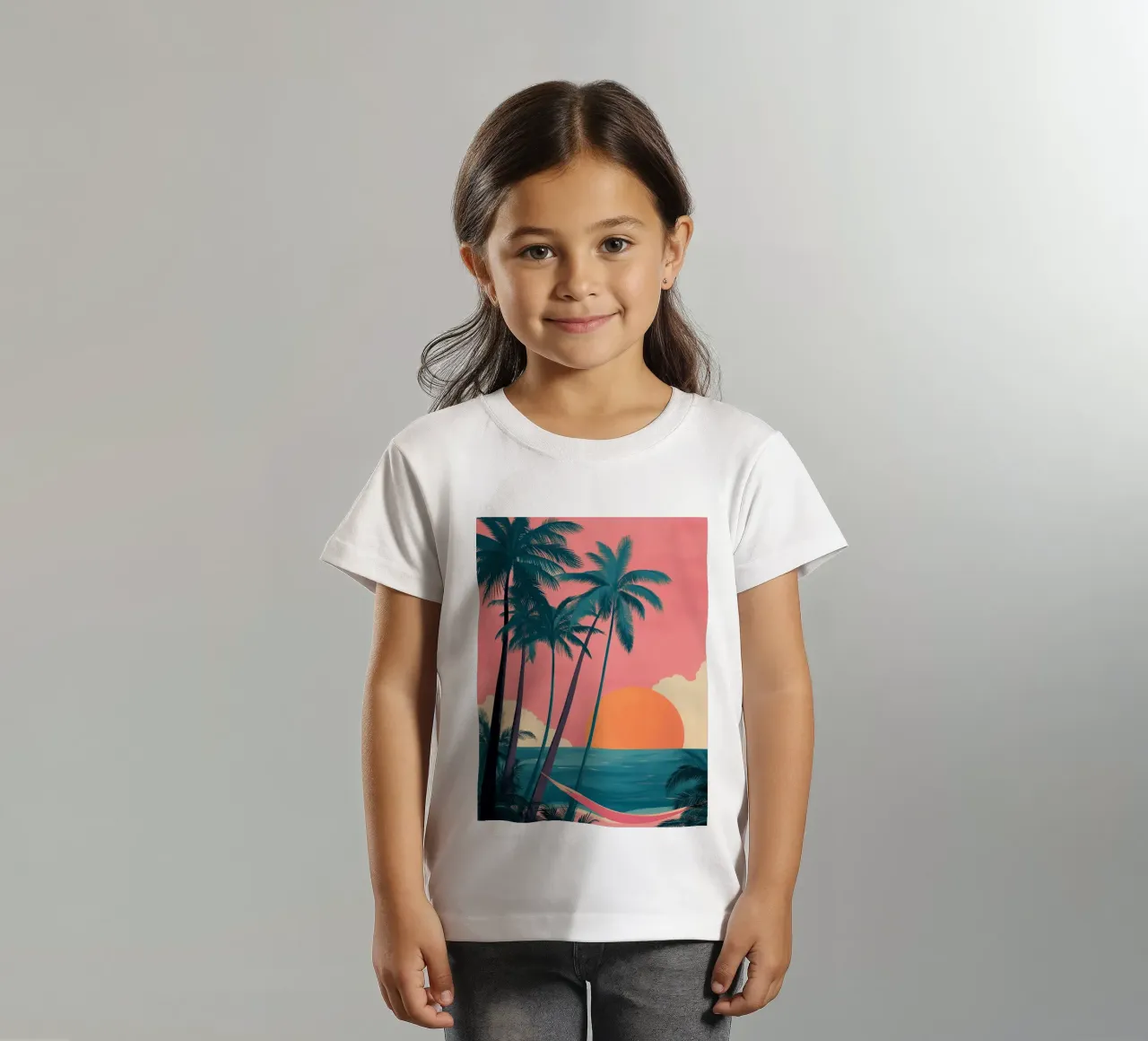 Sunset Hammock kinder t-shirt van Amelie Rose