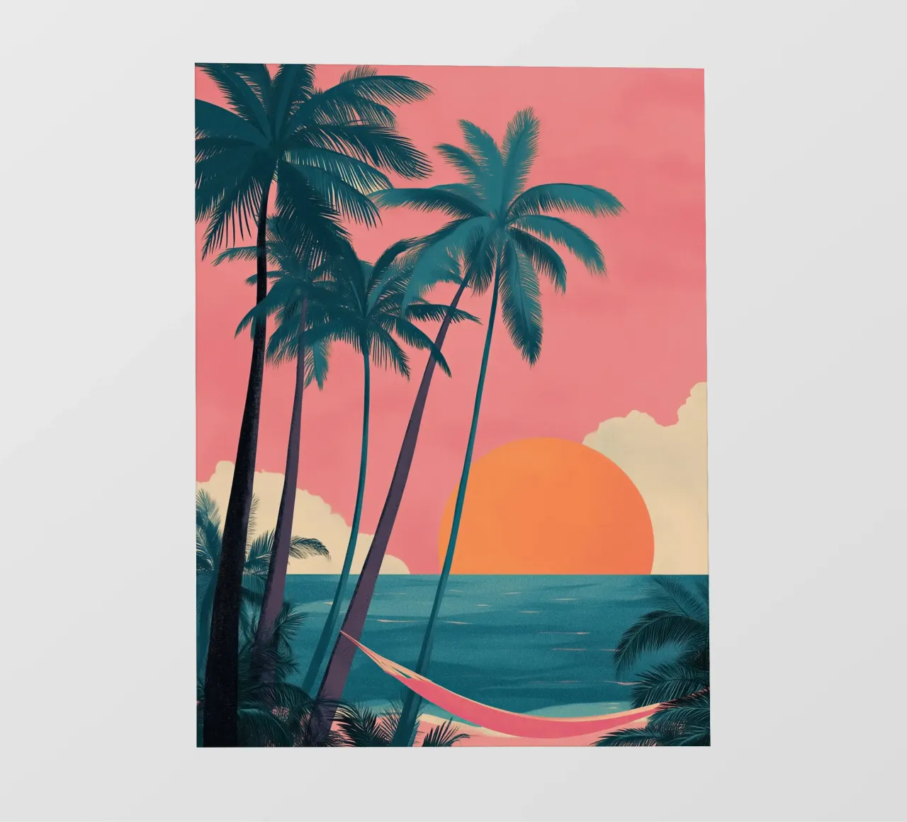 Sunset Hammock fotobehang van Amelie Rose