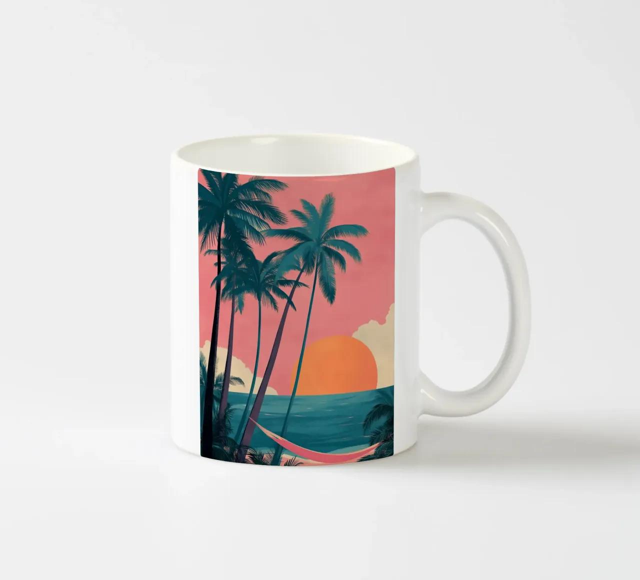 Sunset Hammock ceramic mug by Amelie Rose