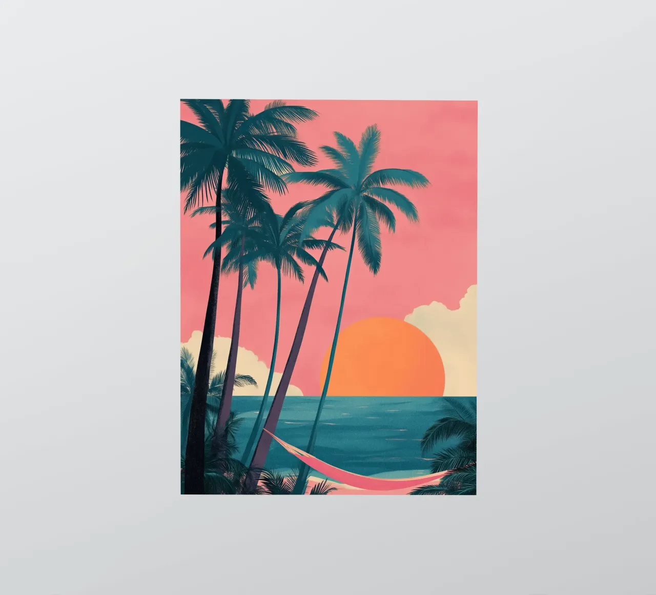 Sunset Hammock sticker van Amelie Rose