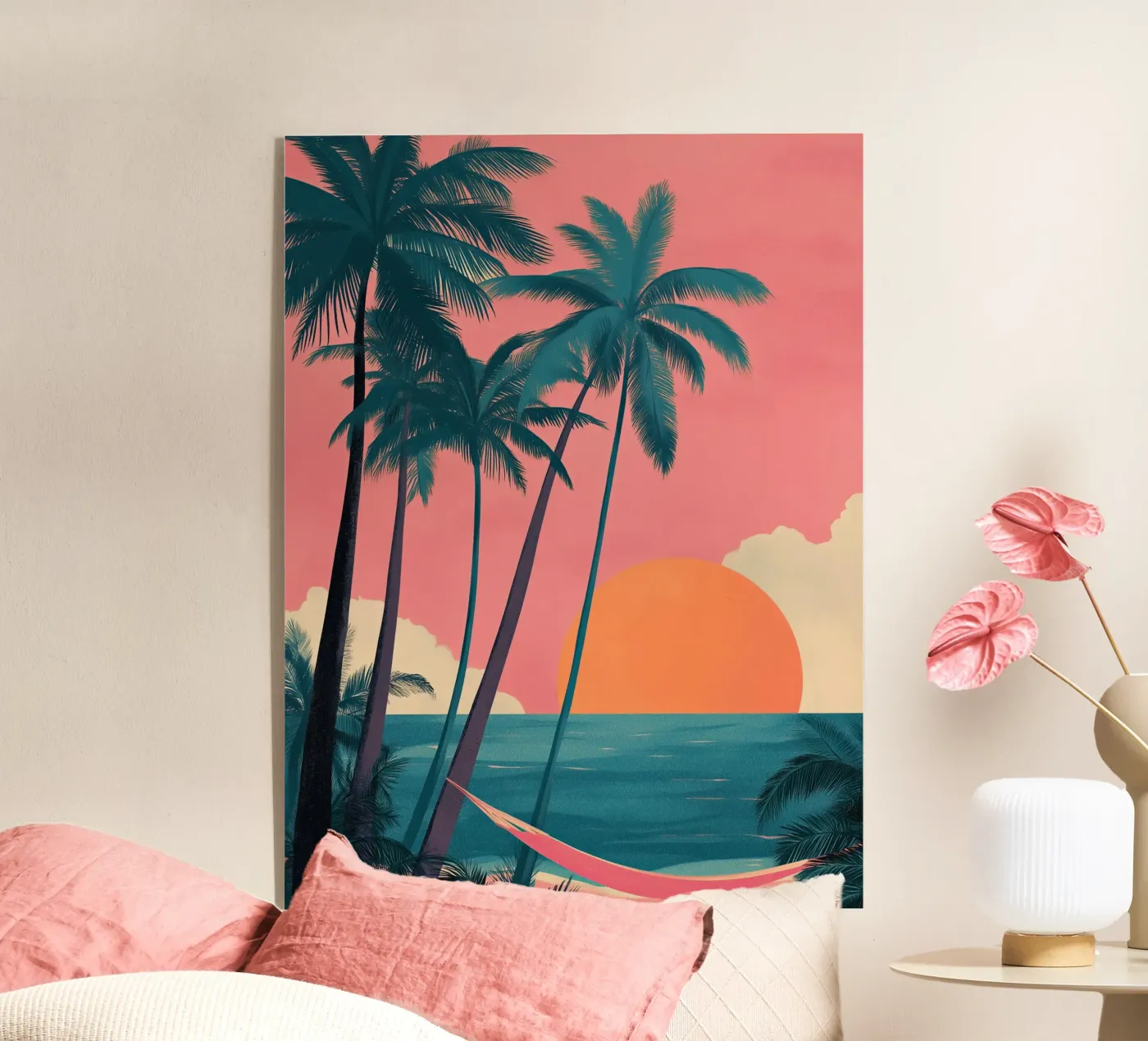 Sunset Hammock acrylic glass by Amelie Rose