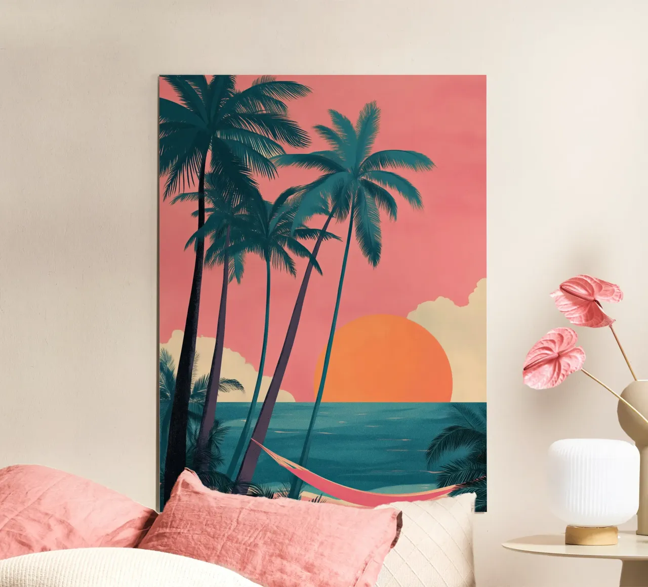 Sunset Hammock poster by Amelie Rose