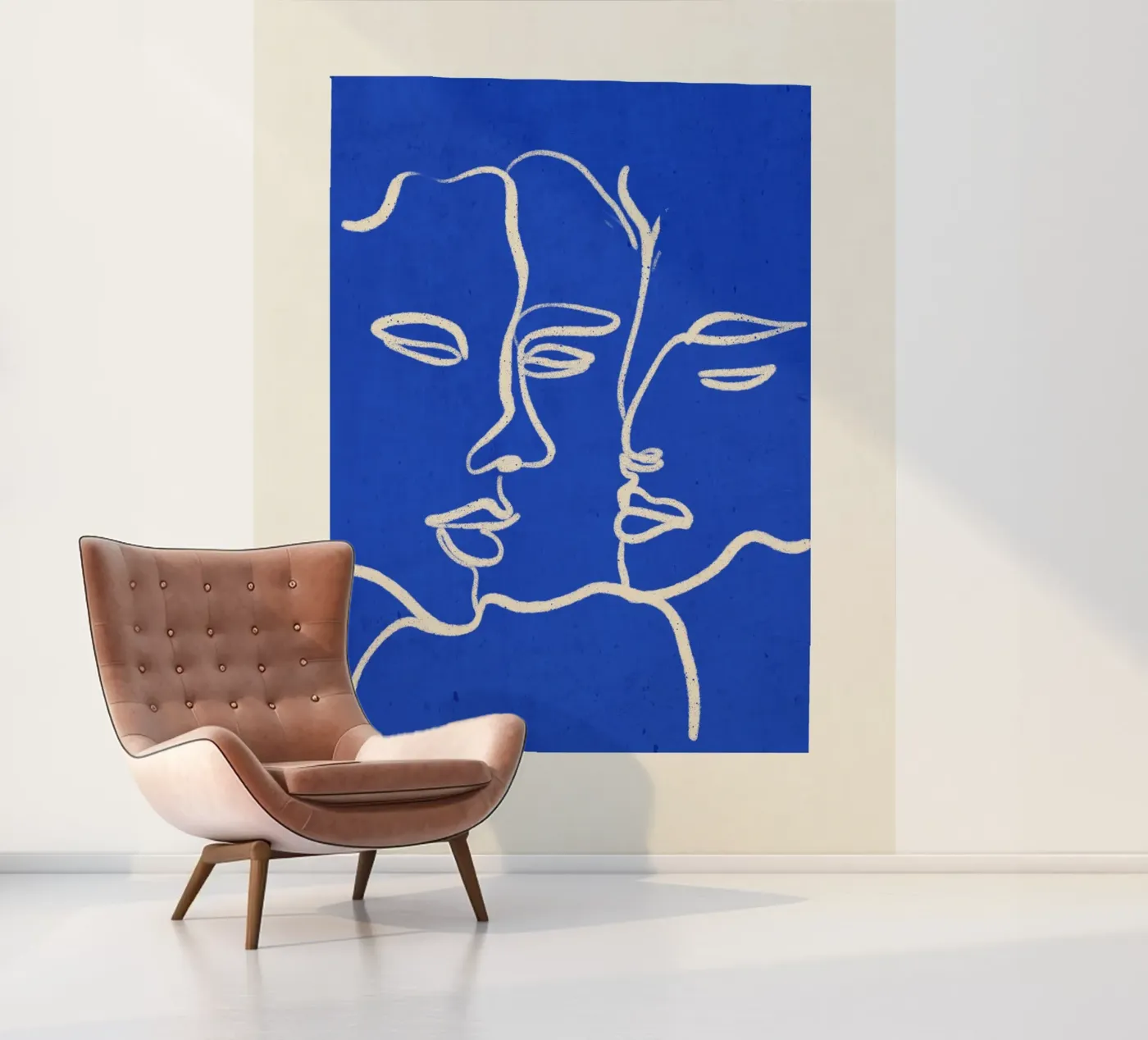 Three Faces fotobehang van ThingDesign