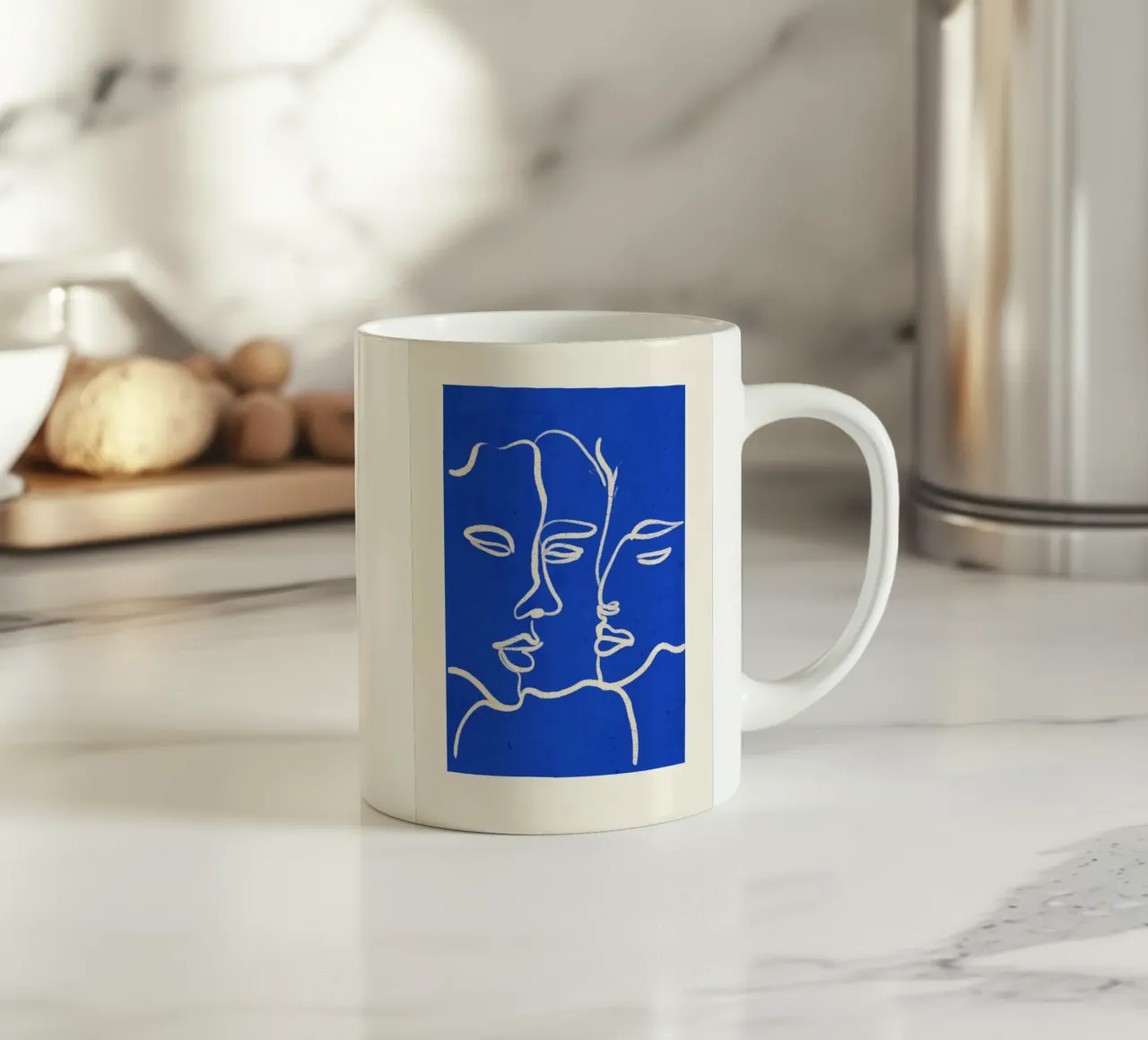 Three Faces ceramic mug by ThingDesign