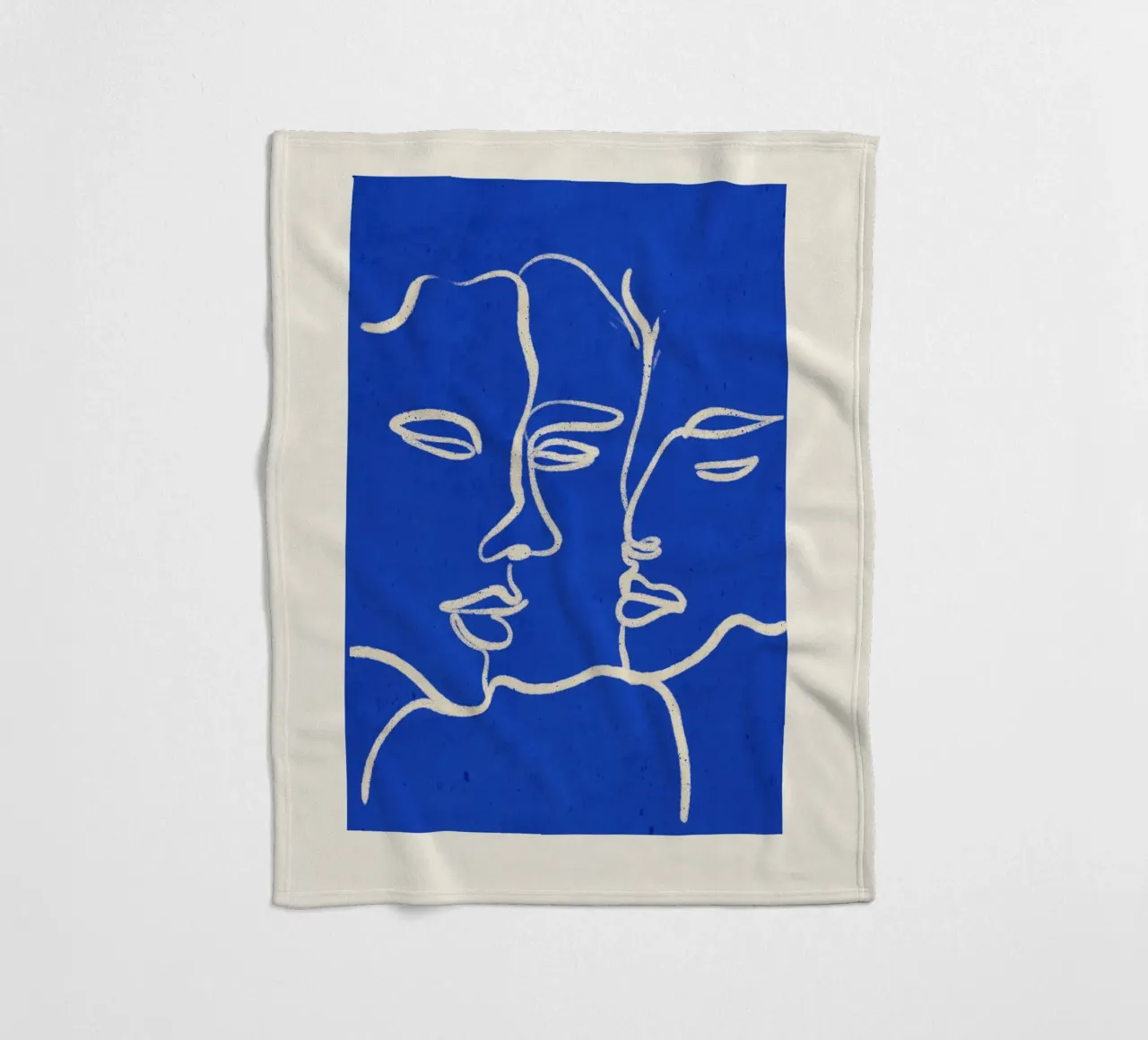 Three Faces fleece blanket by ThingDesign