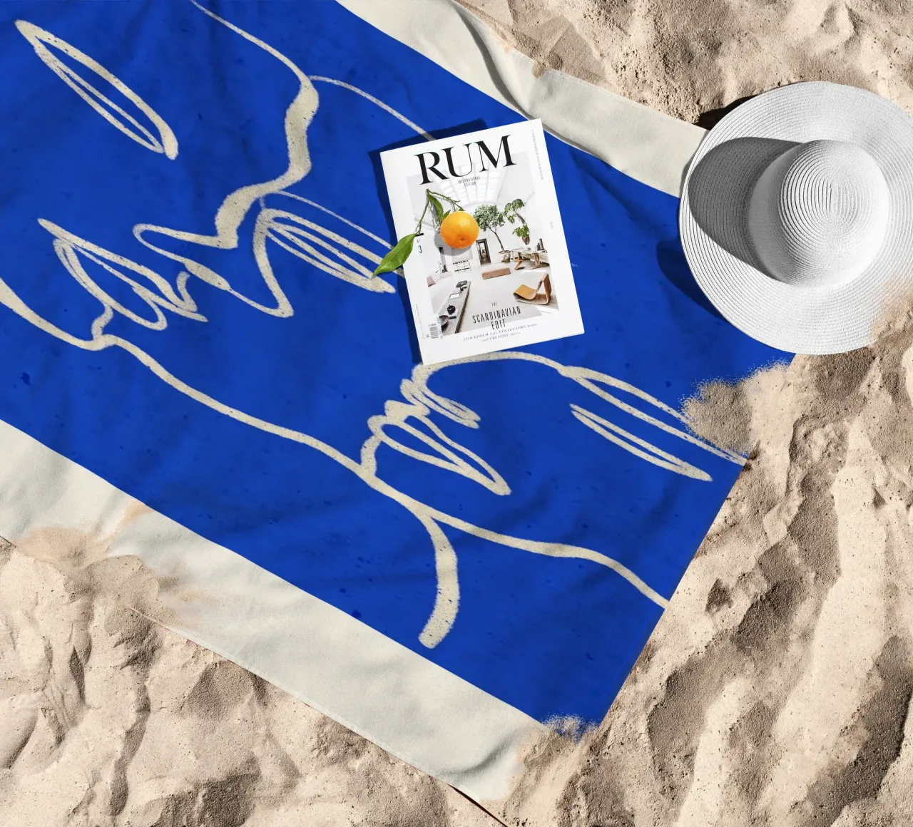 Three Faces beach towel by ThingDesign