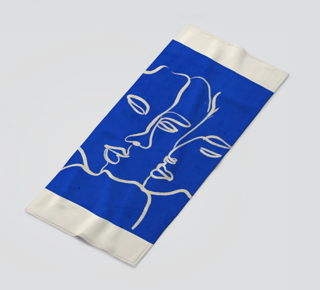 Three Faces beach towel by ThingDesign
