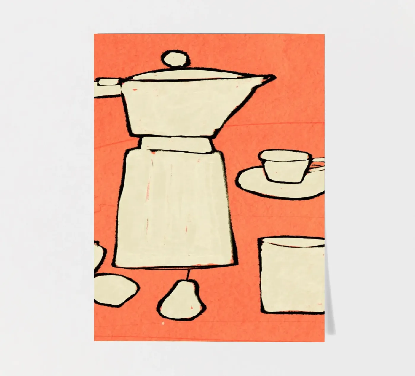 Koffieservies stickervel van ThingDesign