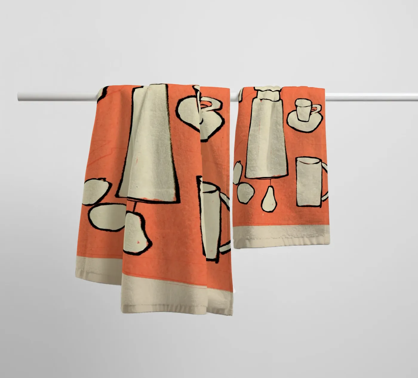 Koffieservies badhanddoek van ThingDesign