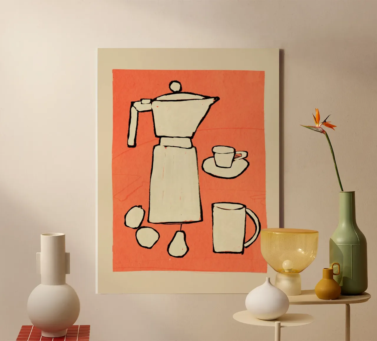 Coffee Set canvas by ThingDesign