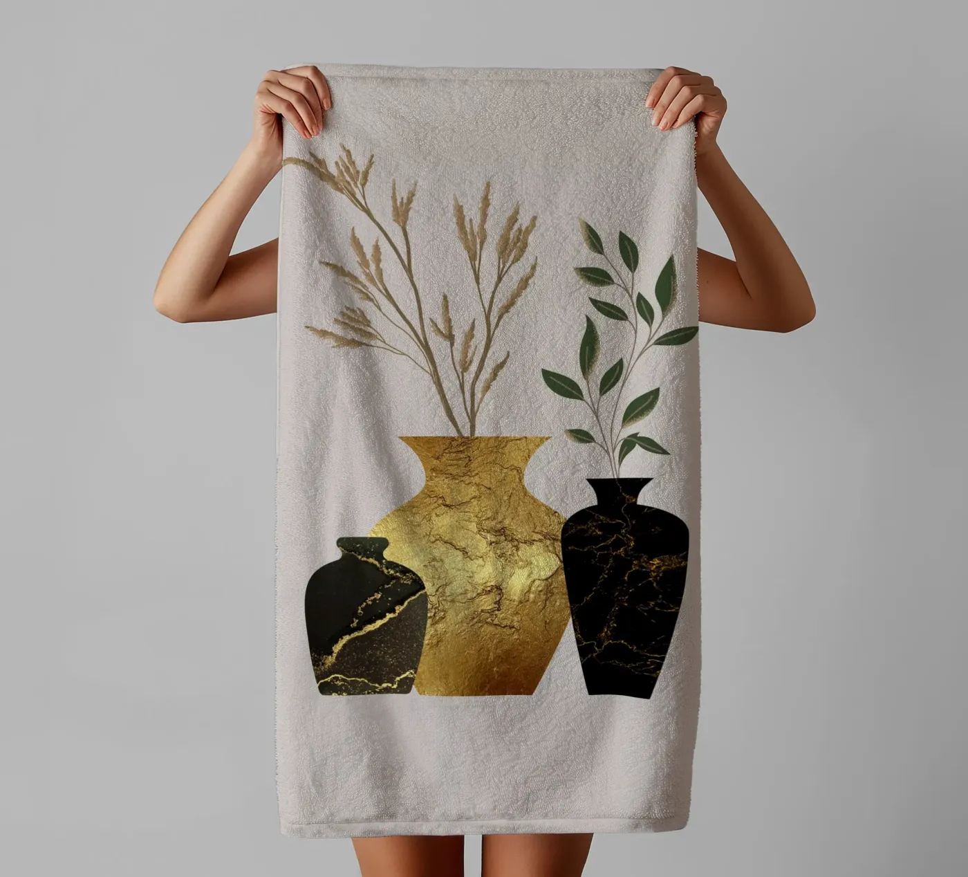 Botanische harmonie badhanddoek van DesignArt