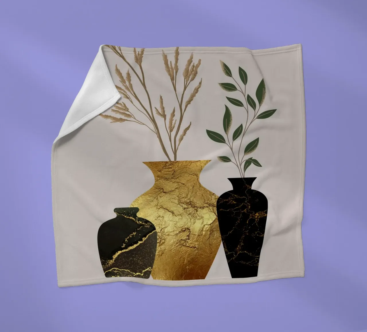 Botanische Harmonie Fleecedecke von DesignArt