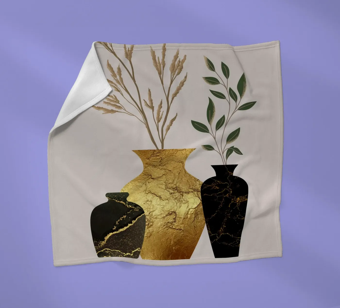 Botanische Harmonie Fleecedecke von DesignArt