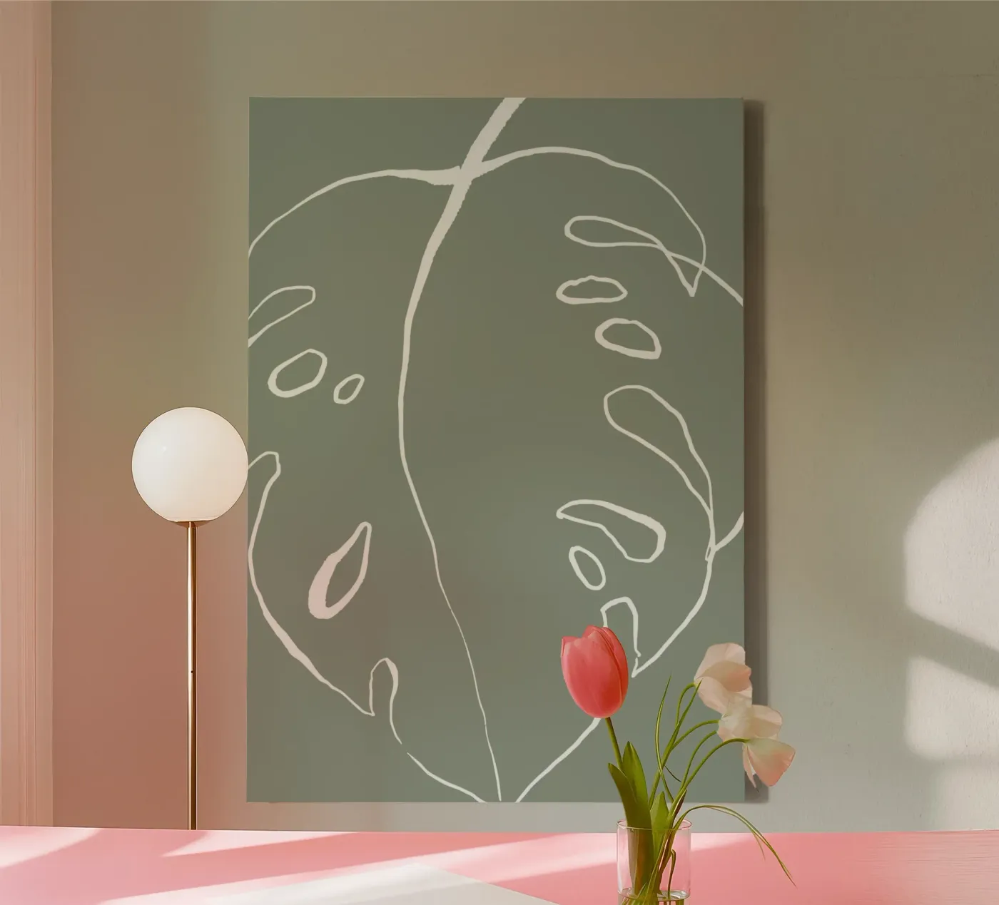 Monstera Leaf canvas van treechild