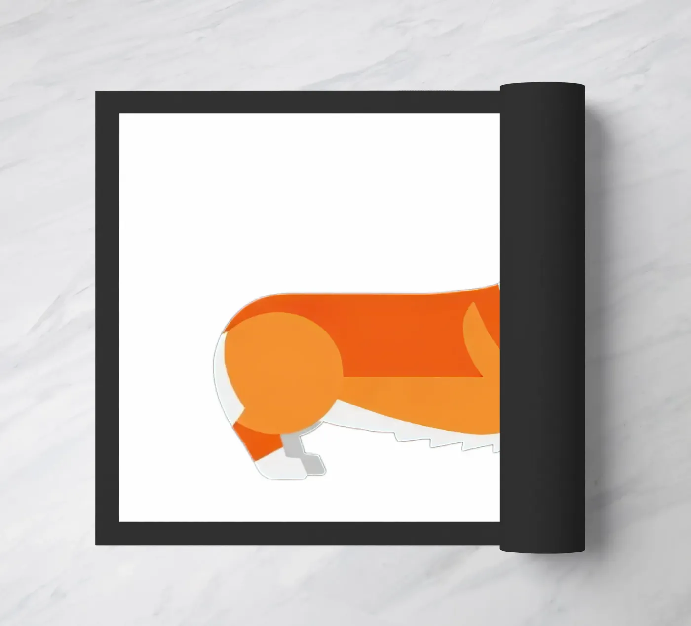 Profil latéral du corgi paillasson de Minimalist vector art