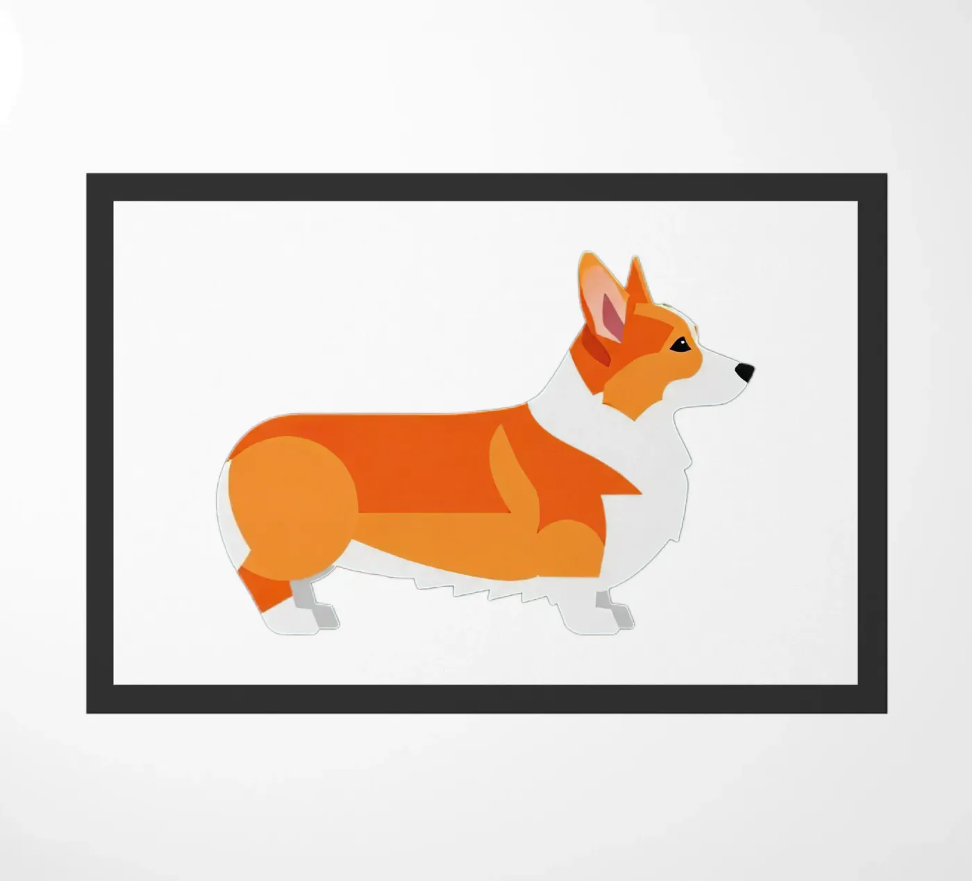 Profil latéral du corgi paillasson de Minimalist vector art