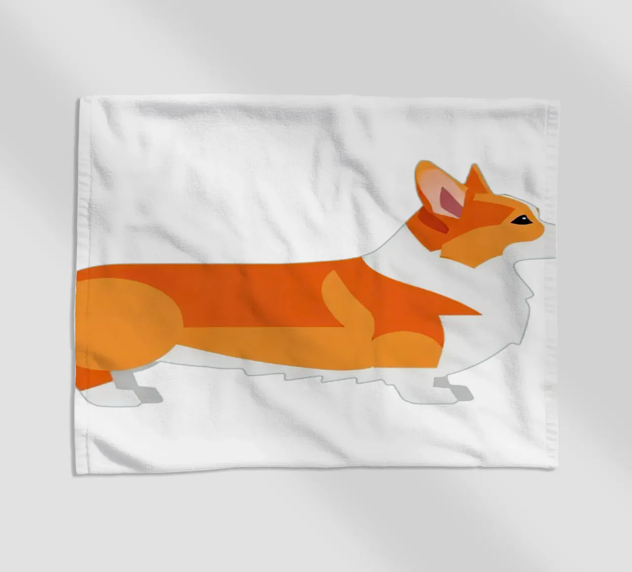Profilo laterale del Corgi telo mare da Minimalist vector art
