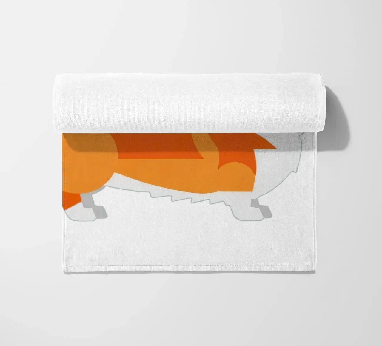 Profilo laterale del Corgi telo mare da Minimalist vector art