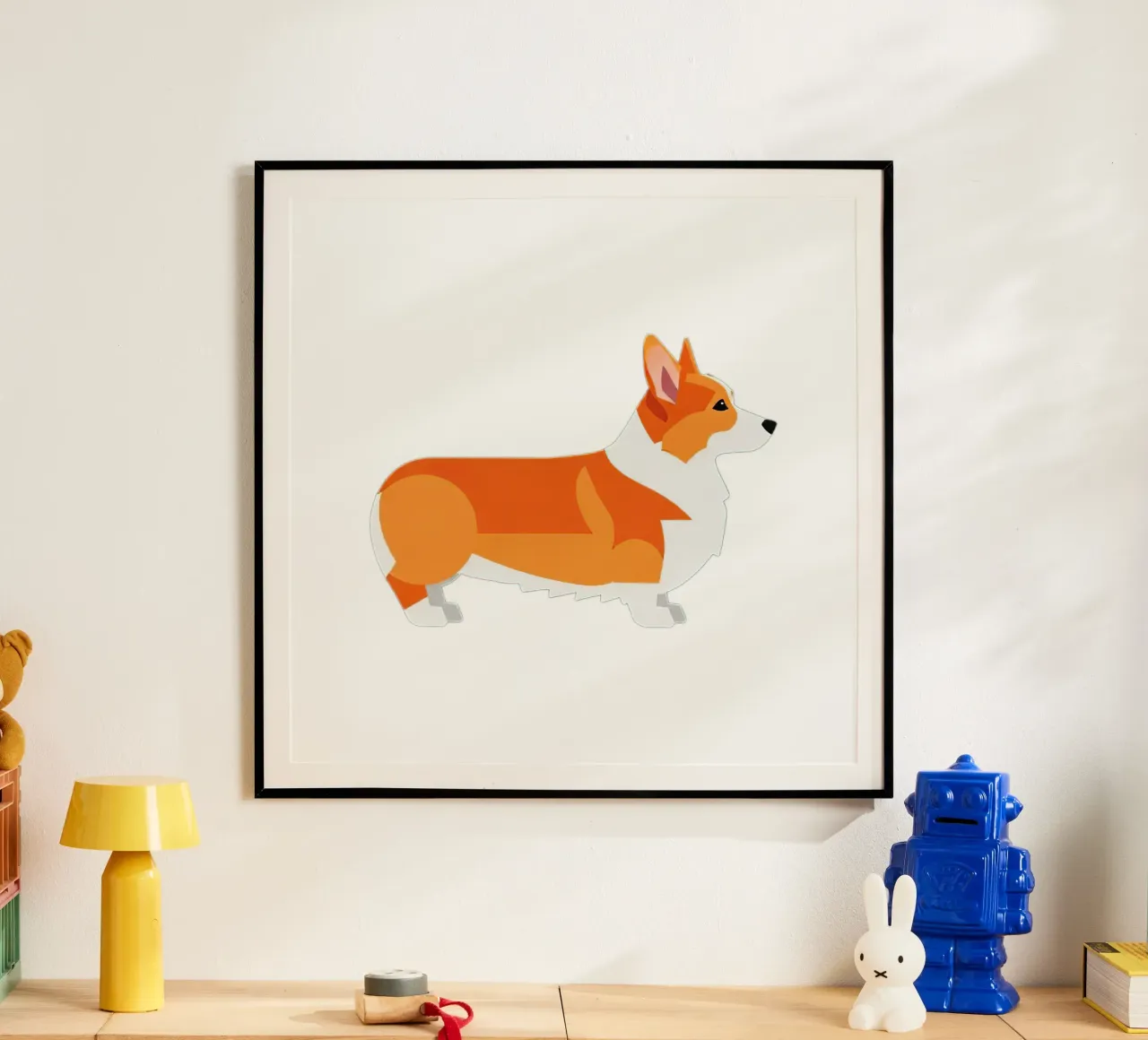 Corgi Side Profile poster by Minimalist vector art