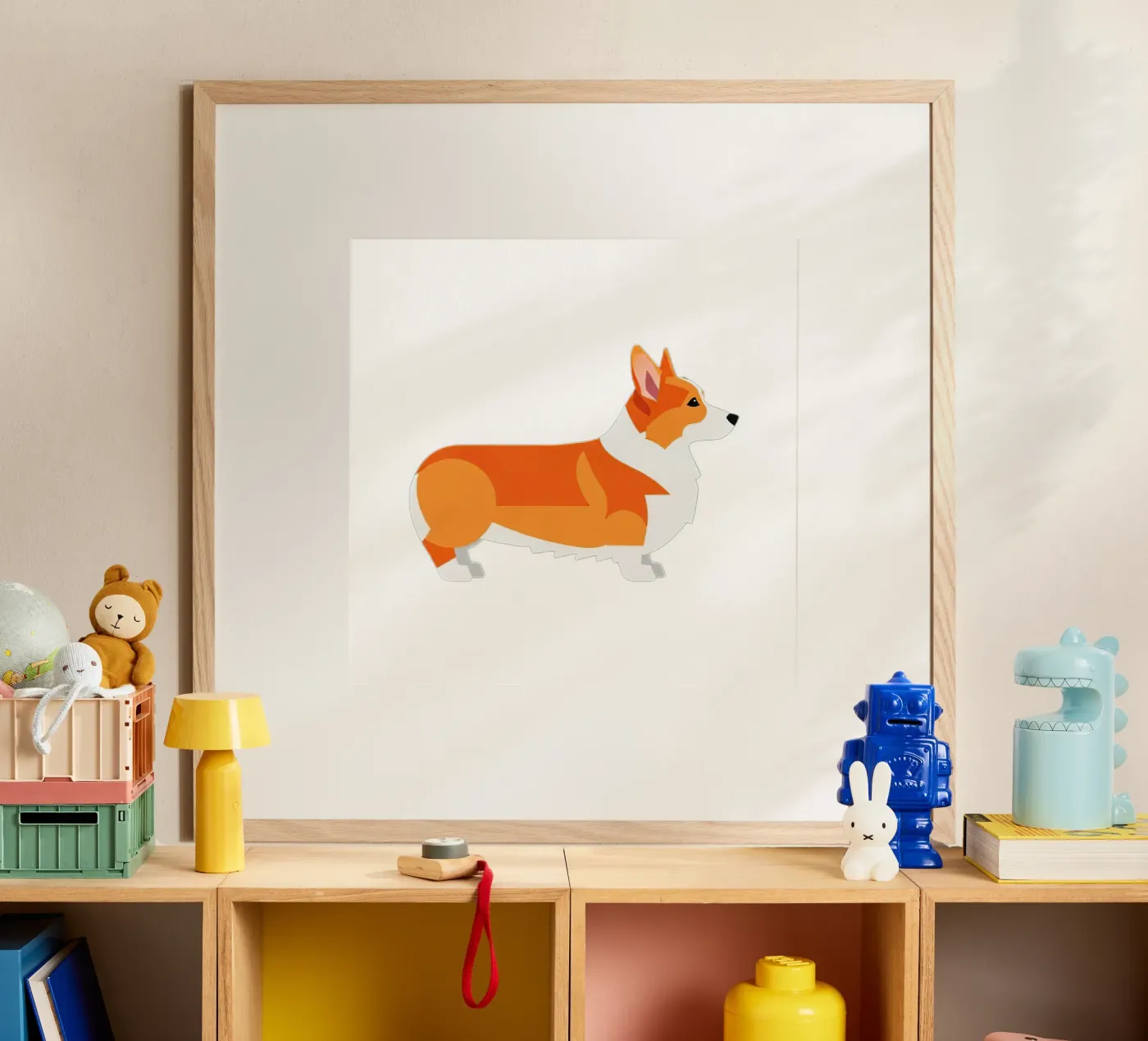 Corgi Side Profile poster van Minimalist vector art