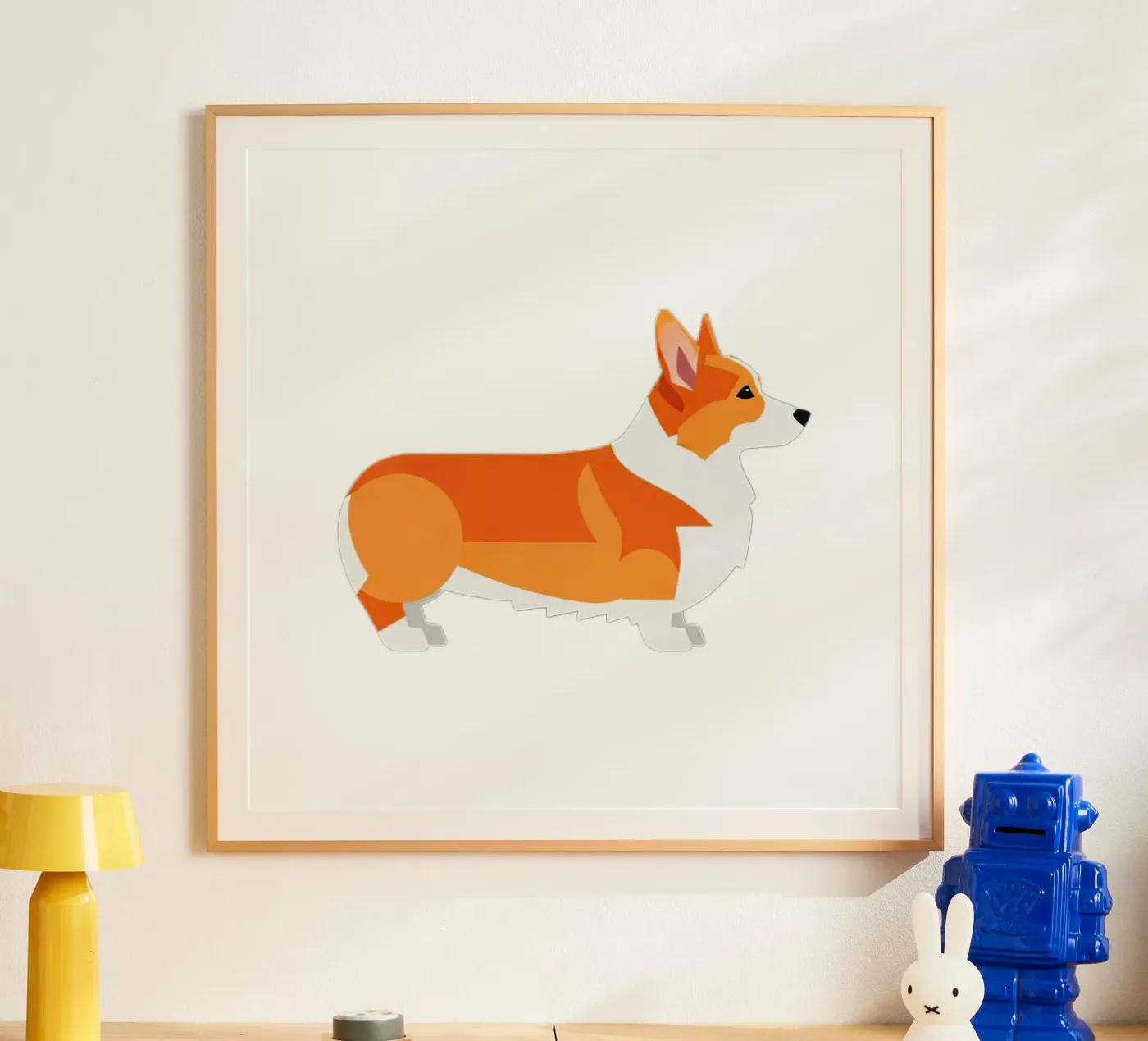 Corgi Side Profile poster van Minimalist vector art