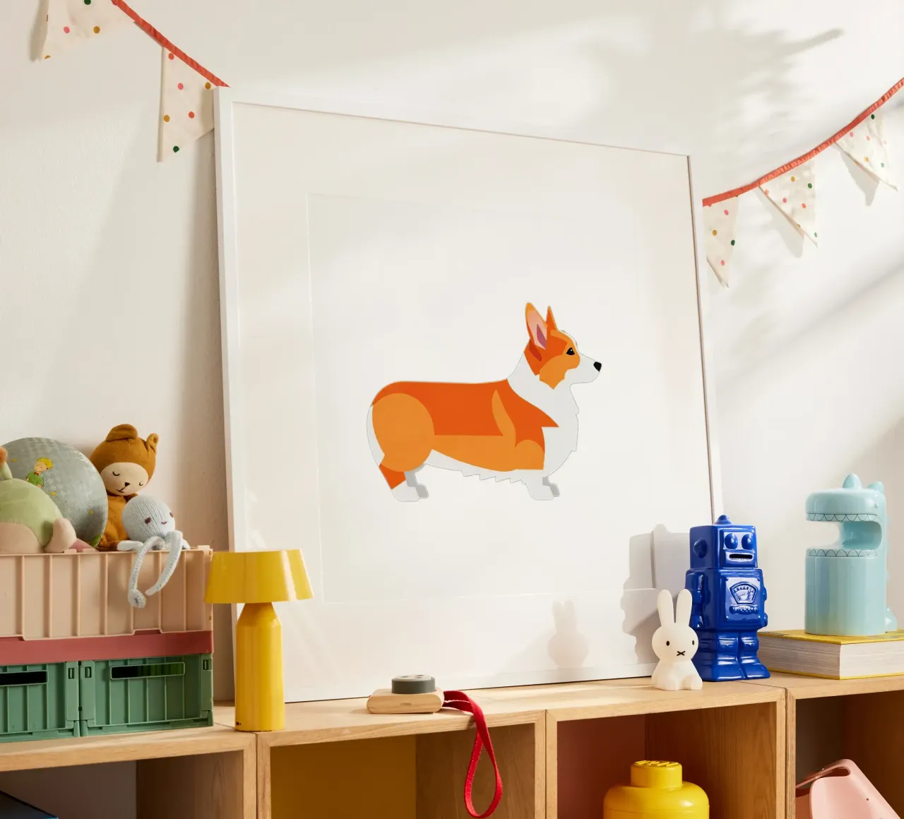 Corgi Side Profile poster by Minimalist vector art