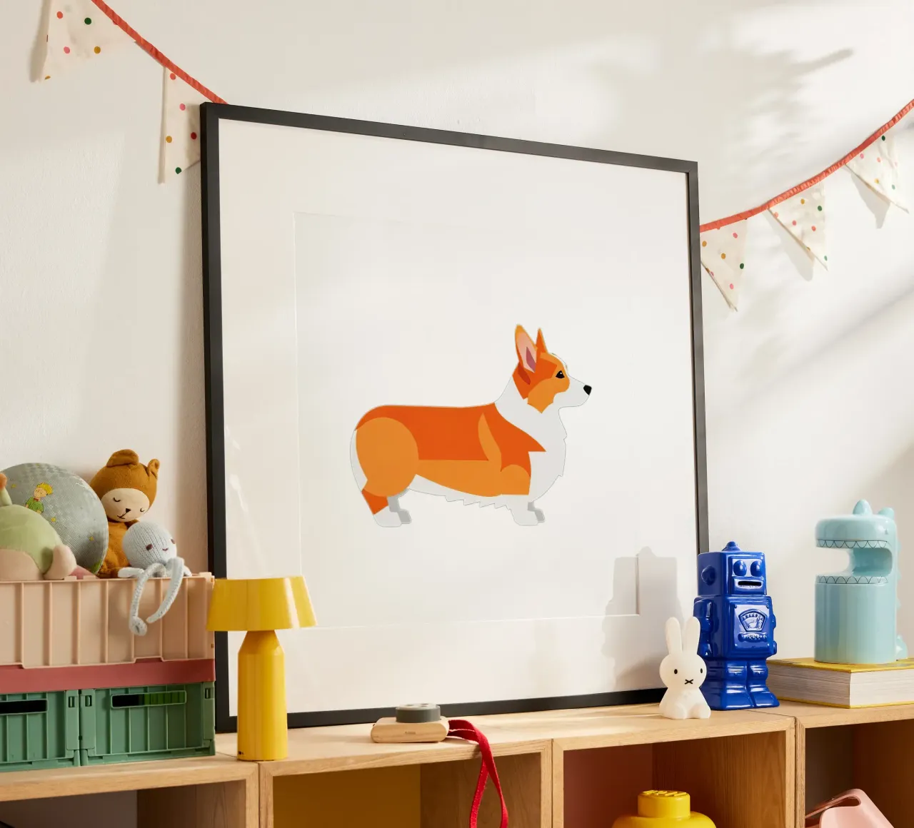 Corgi Side Profile poster by Minimalist vector art