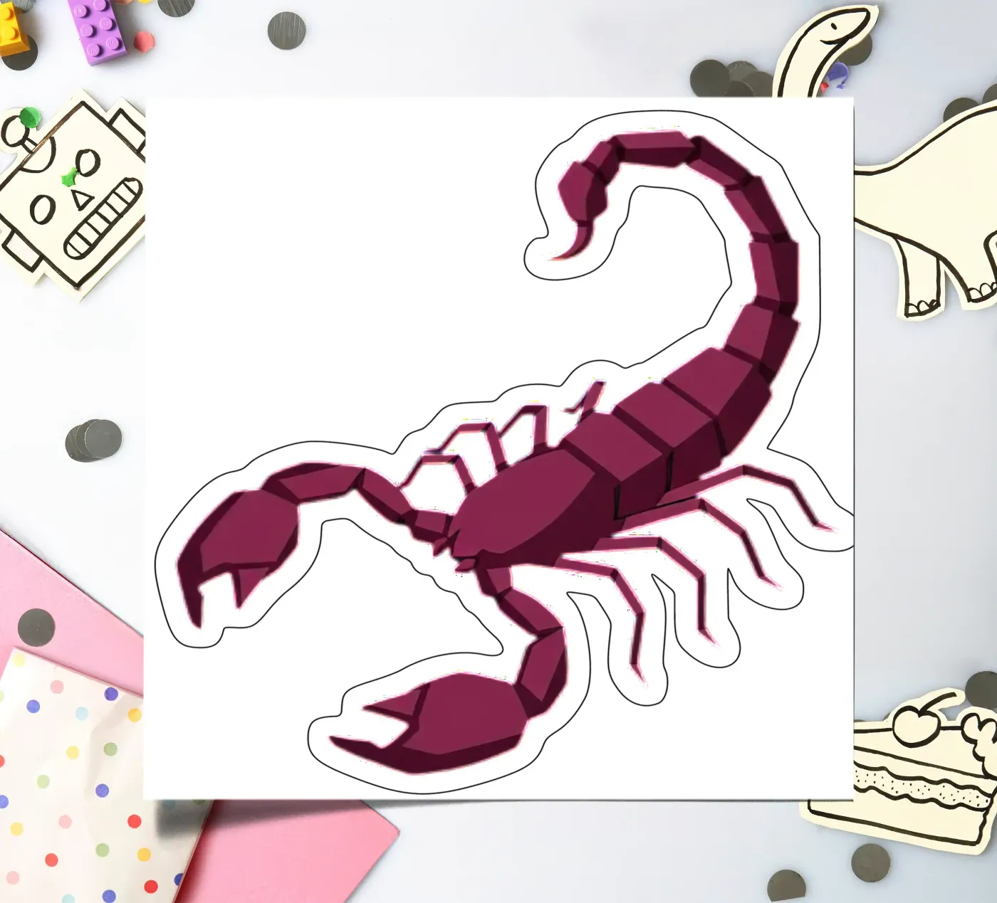 Scorpio Scorpion sticker sheet by Minimalist vector art