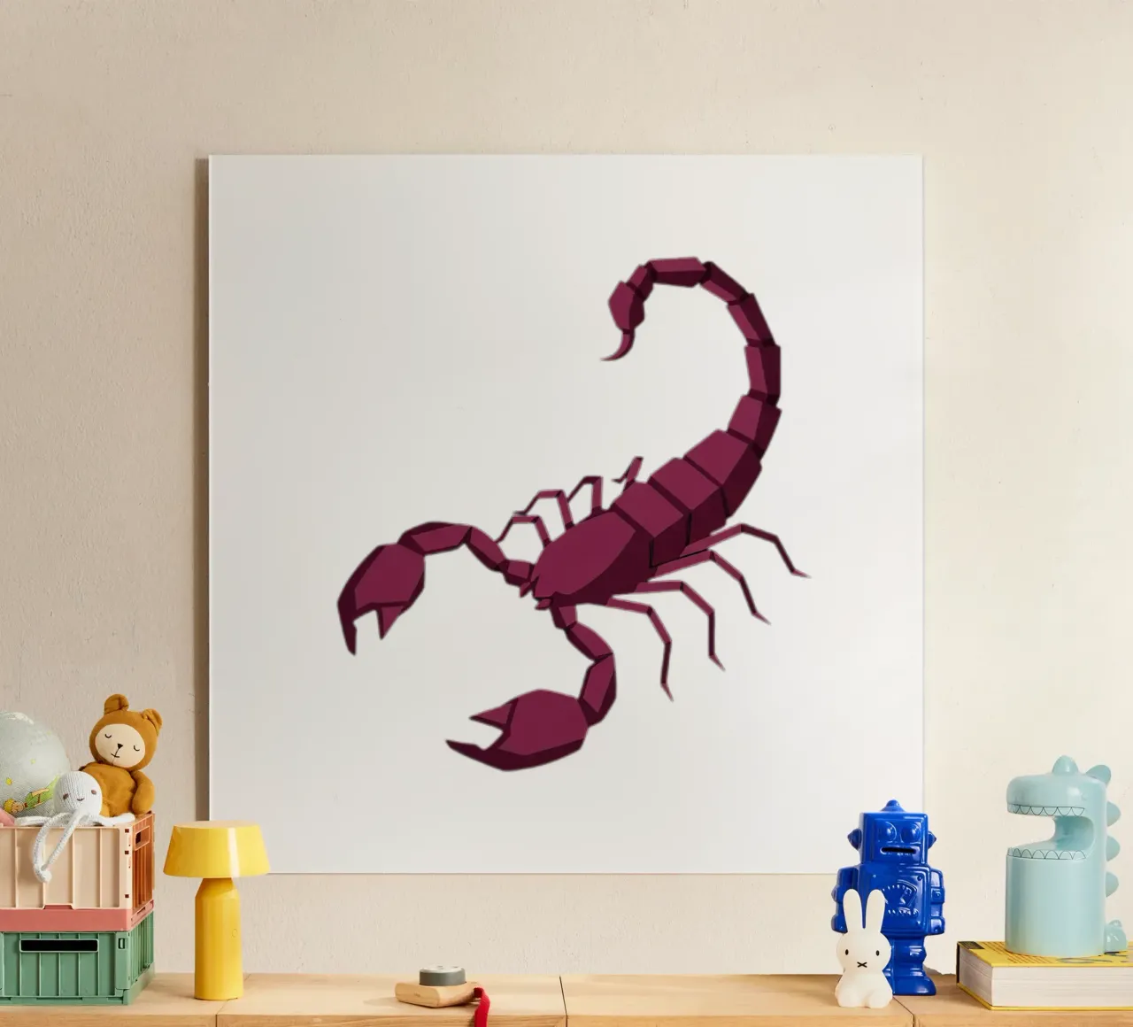 Scorpio Scorpion acrylic glass by Minimalist vector art