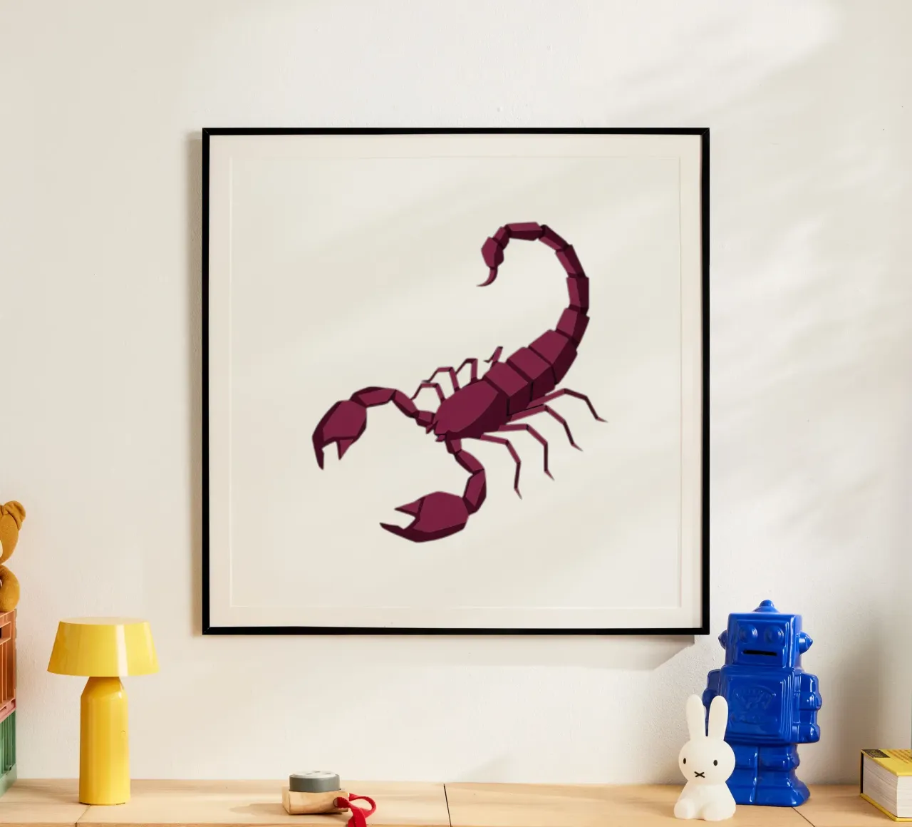 Scorpio Scorpion poster da Minimalist vector art