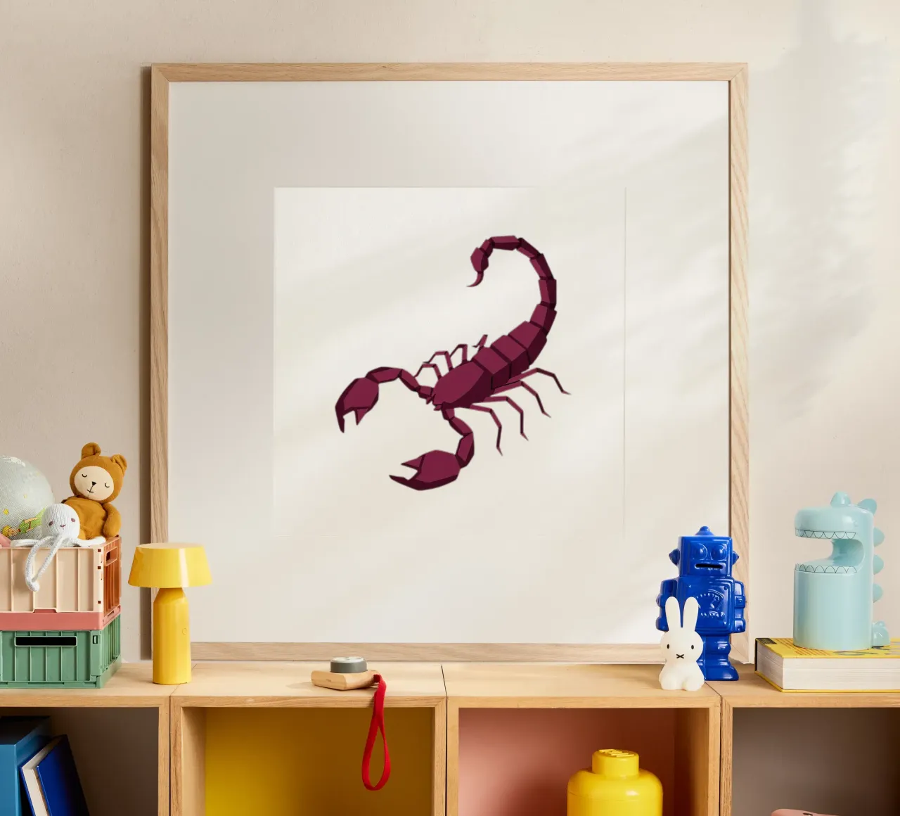 Scorpio Scorpion poster da Minimalist vector art