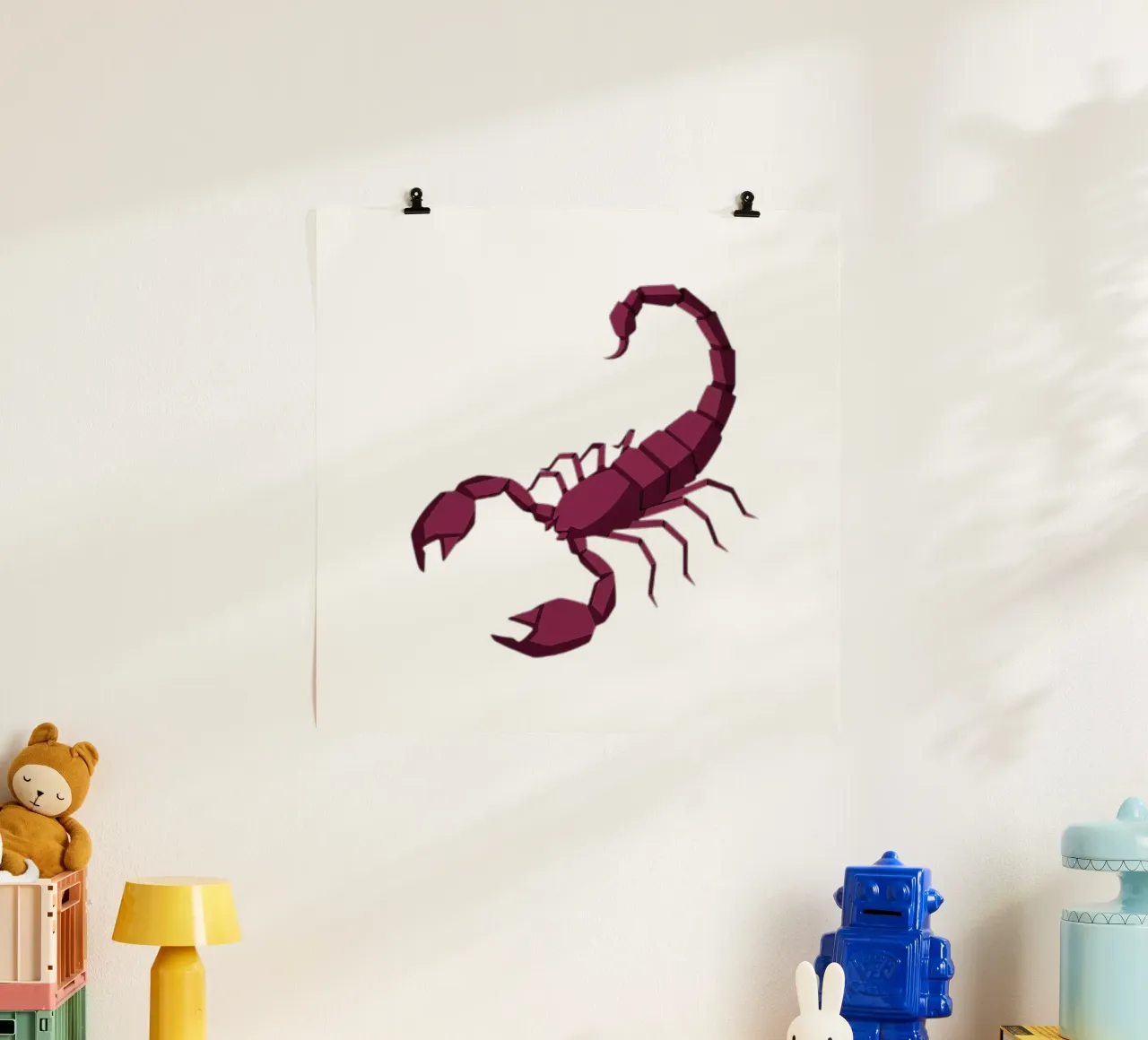 Scorpio Scorpion poster da Minimalist vector art