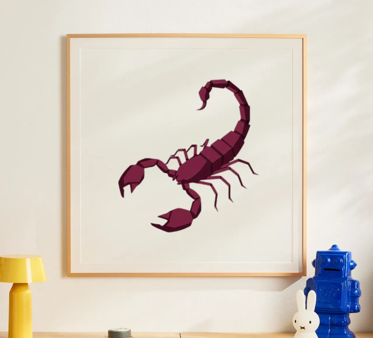 Scorpio Scorpion poster da Minimalist vector art