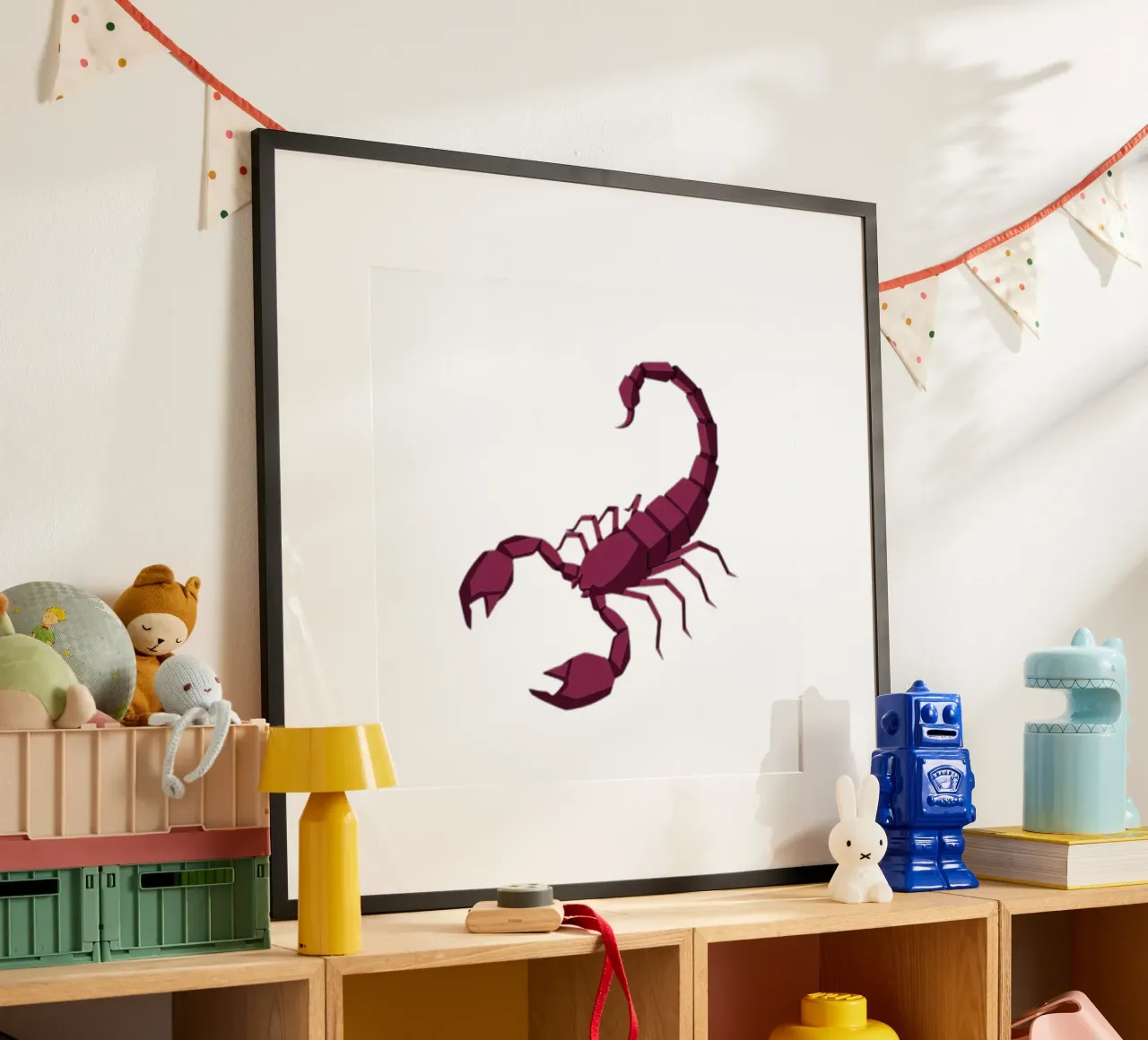 Scorpio Scorpion poster da Minimalist vector art