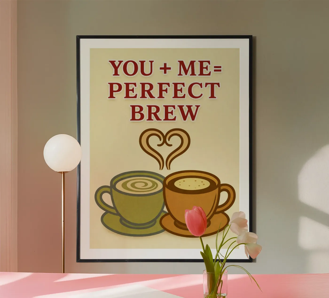 Du und ich, das perfekte Gebräu Poster von Faiza