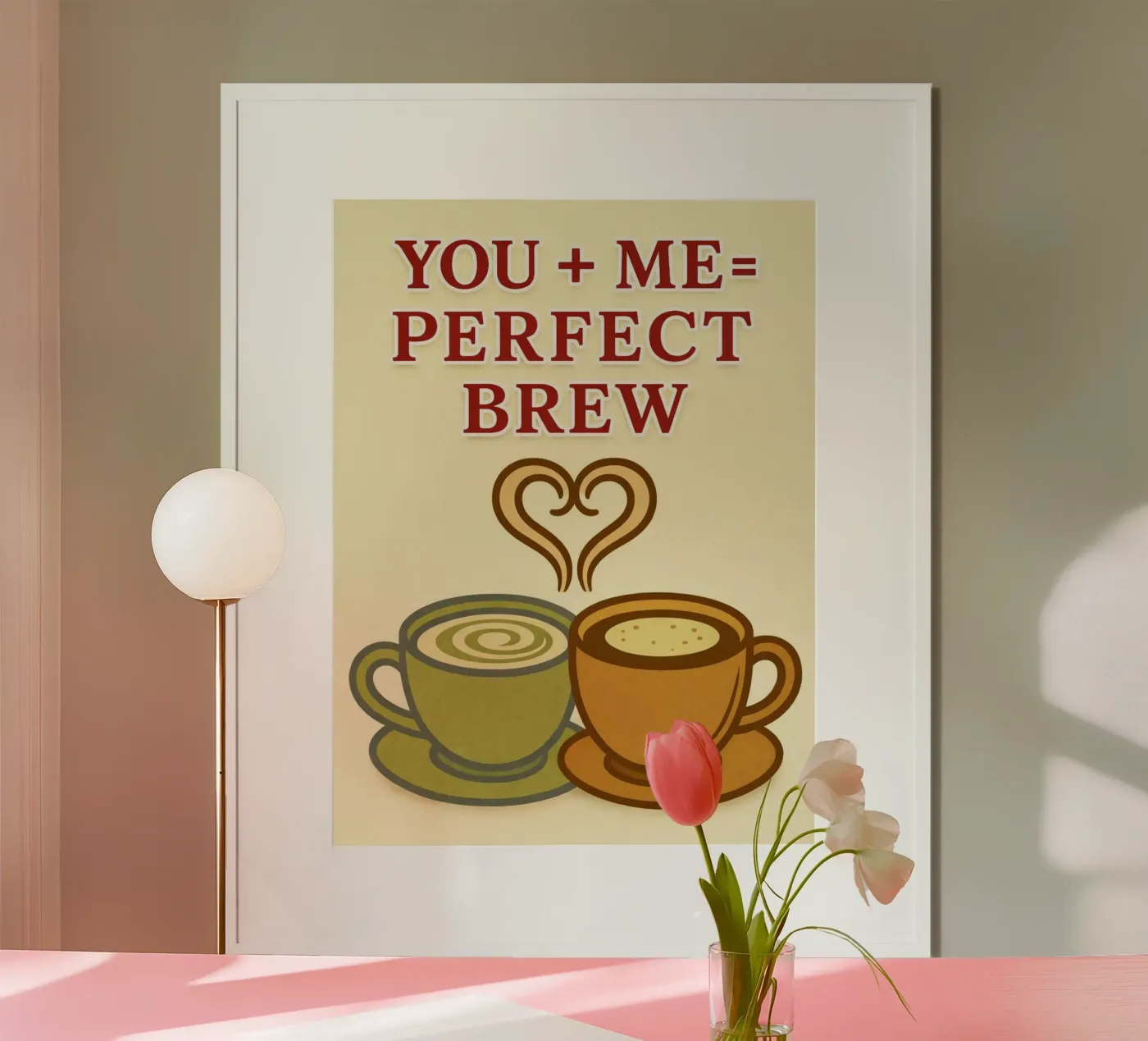 Du und ich, das perfekte Gebräu Poster von Faiza