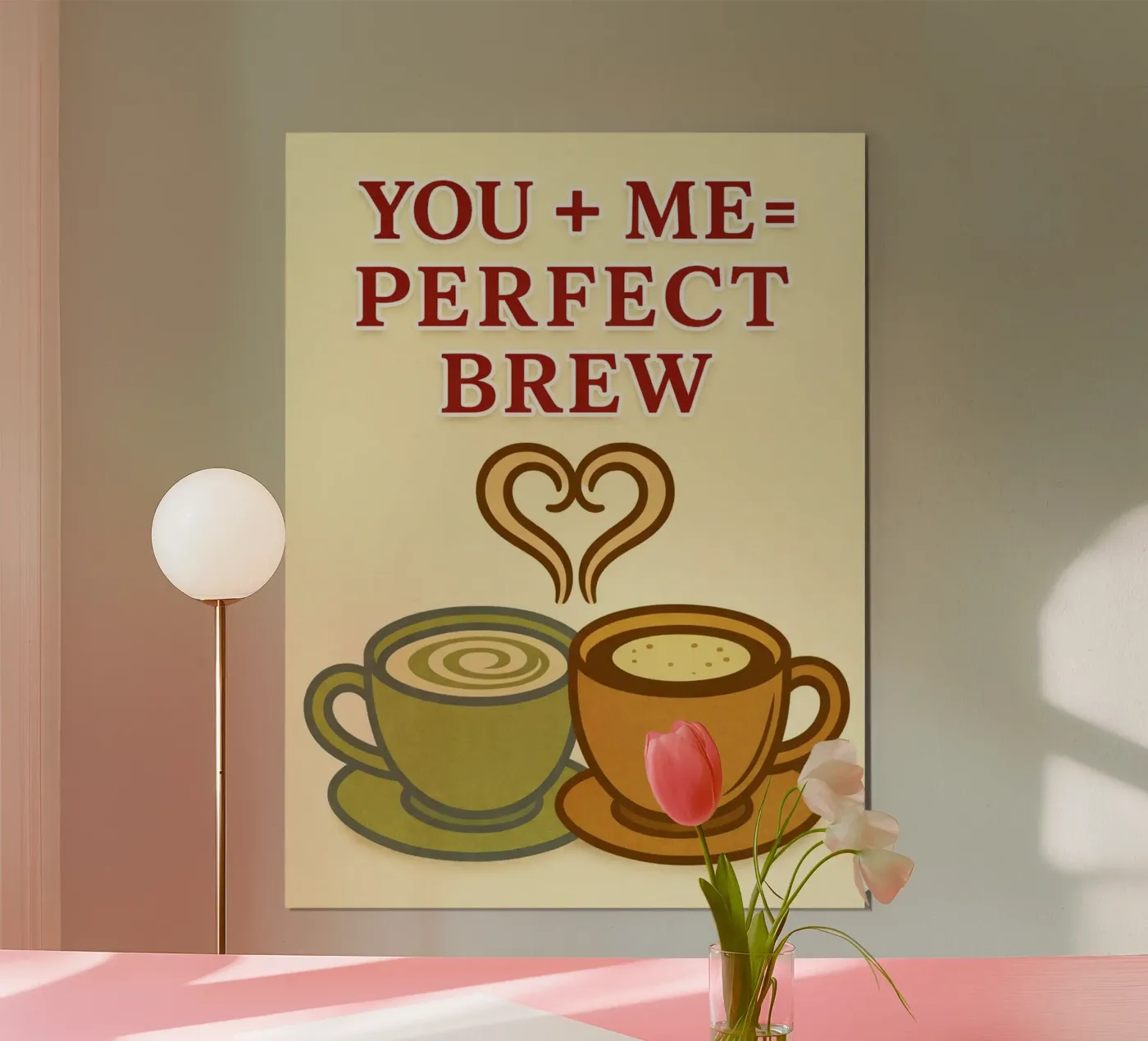 Du und ich, das perfekte Gebräu Poster von Faiza