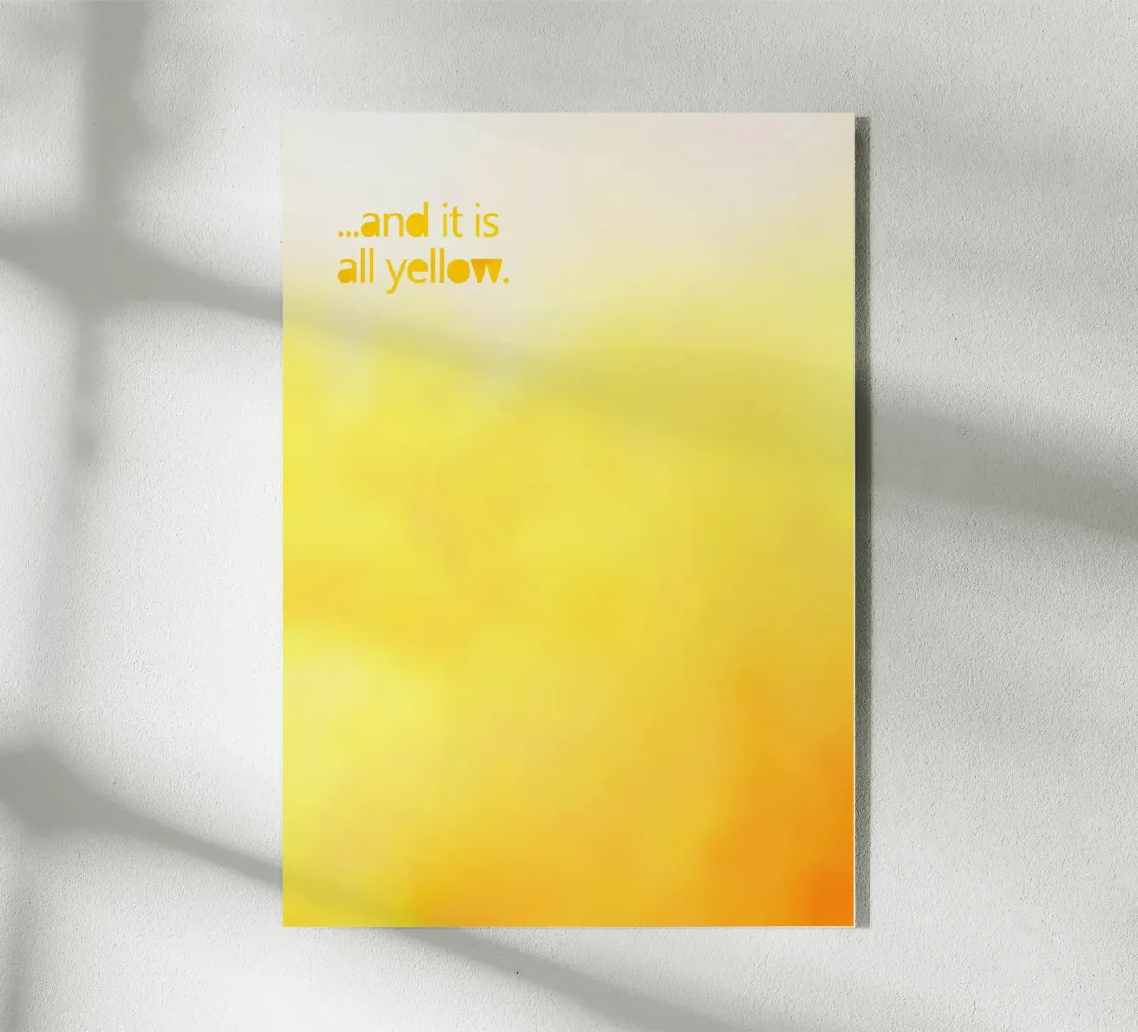 ed è tutto GIALLO plexiglass da maramirage