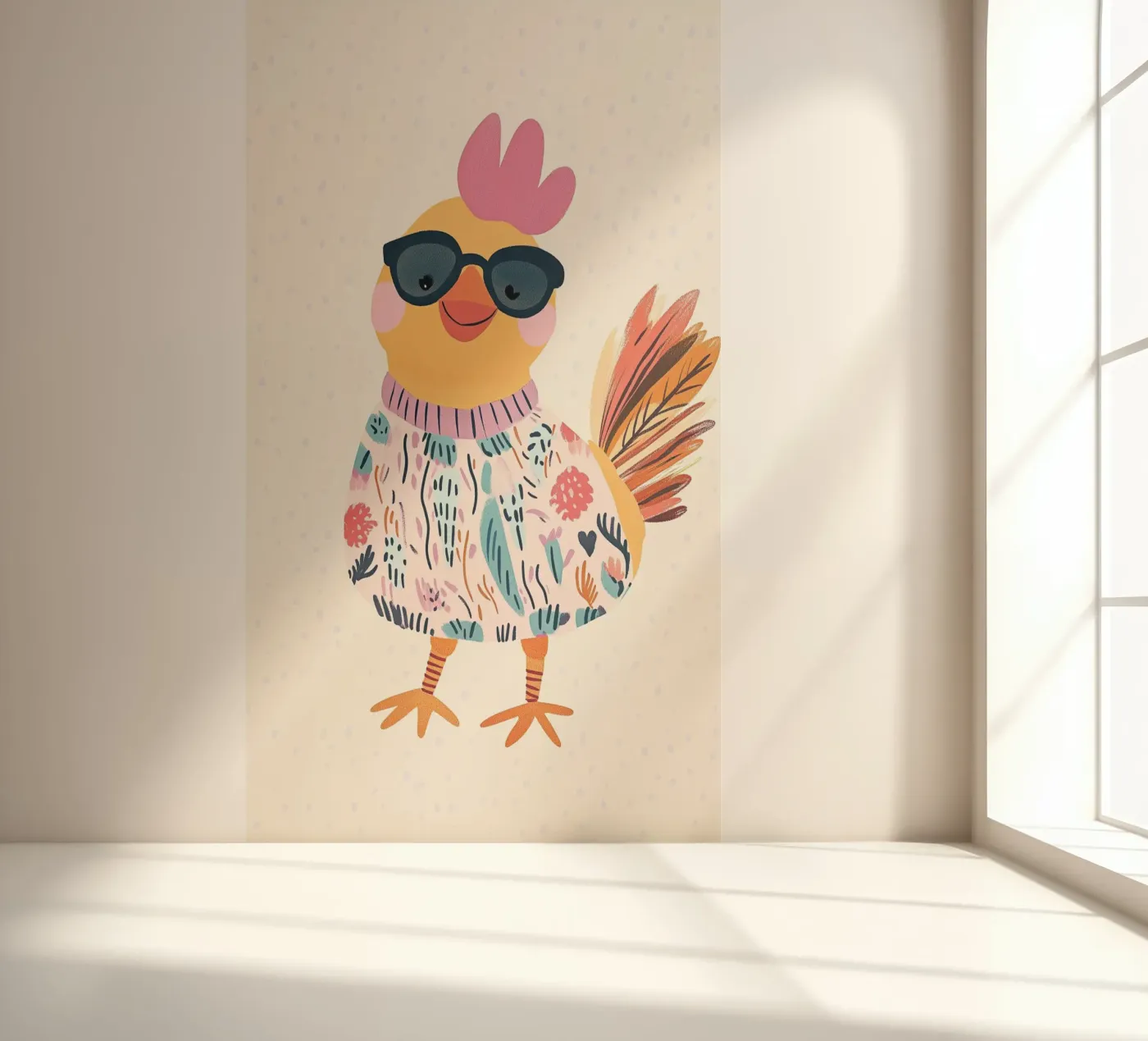 Mode kip fotobehang van Little Art Lab